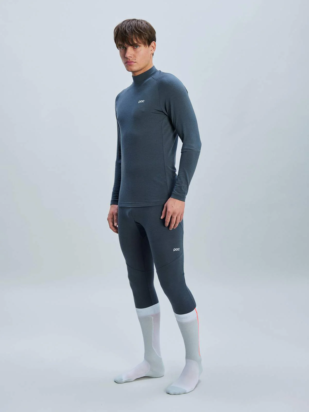 Legginsy termoaktywne POC M's Layer Merino 3/4 Tights - Sylvanite Grey - Image 2
