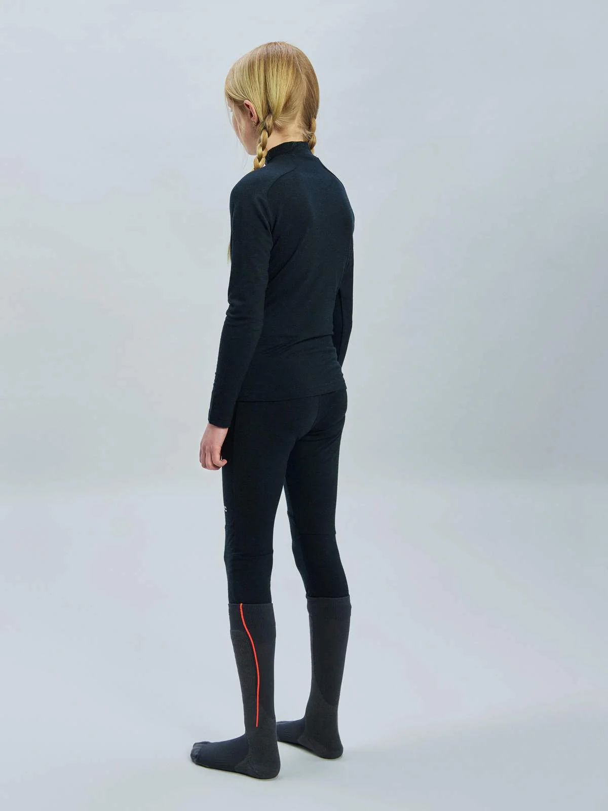 Legginsy dla dzieci termoaktywne POC Y's Layer Merino 3/4 Tights - Uran. Black - Image 3