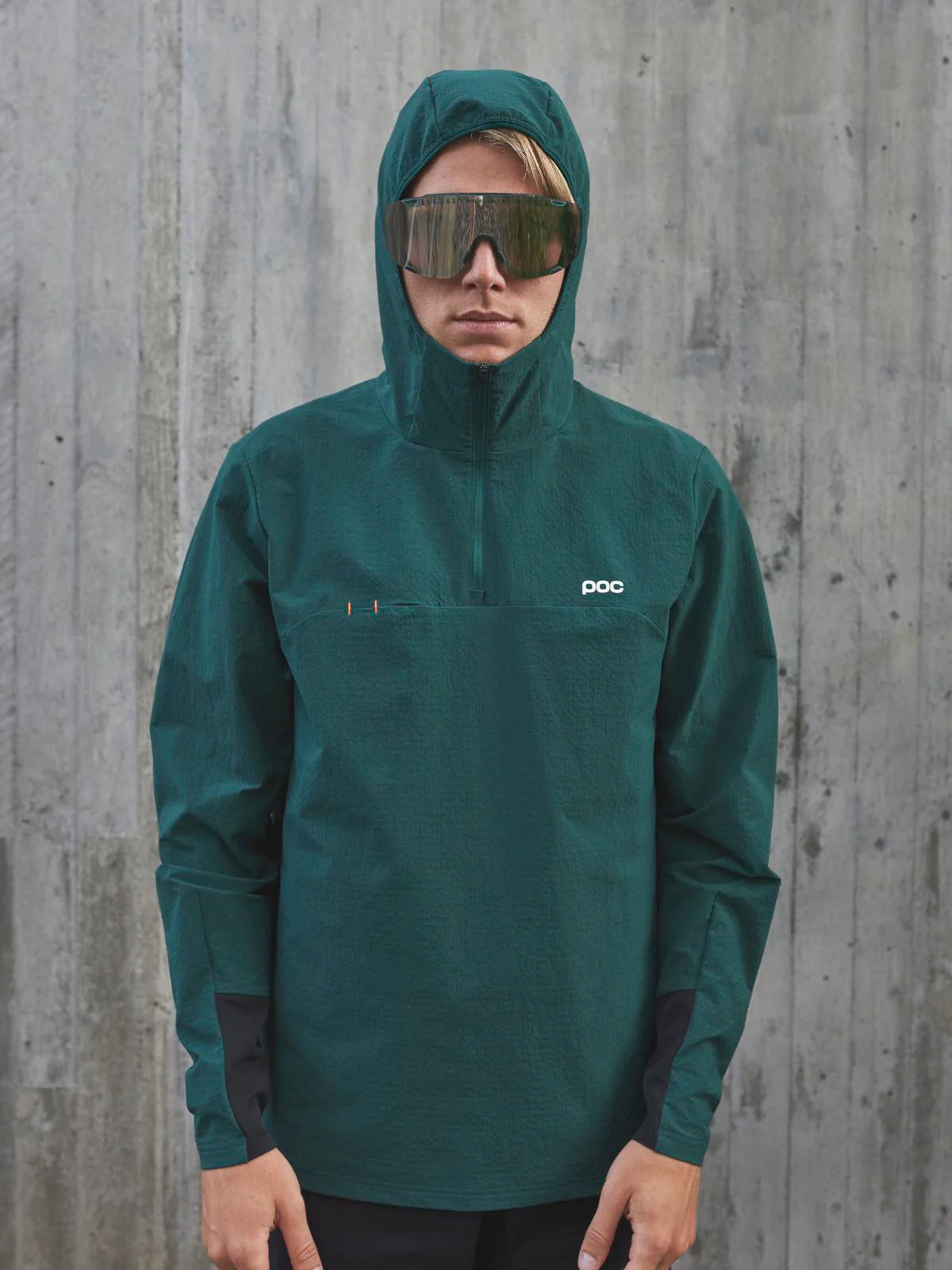 Bluza rowerowa POC M's MANTLE THERMAL HOODIE - Moldanite Green - Image 3