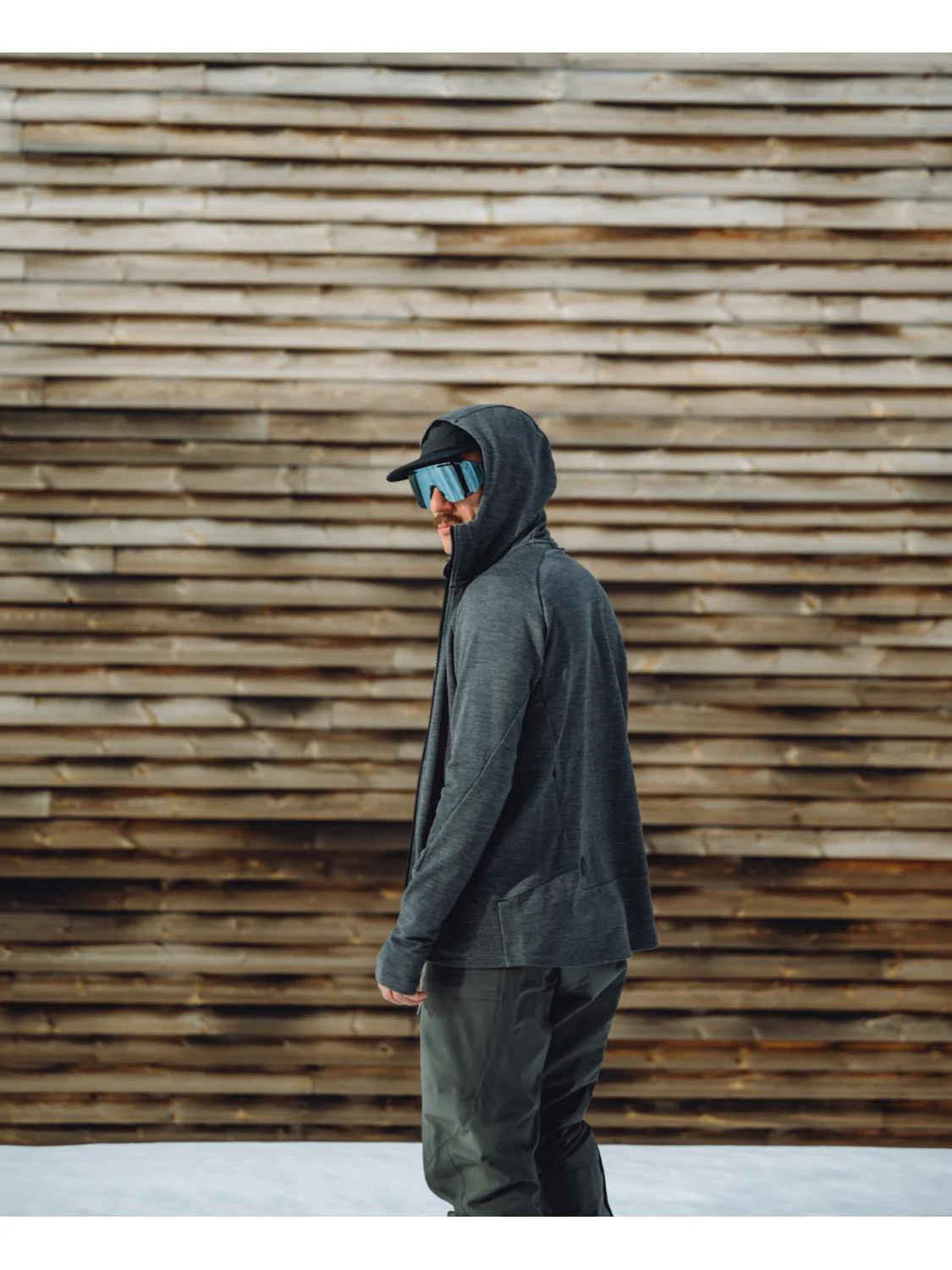 Bluza POC M'S MERINO ZIP HOOD - Sylv. Grey Melange - Image 3