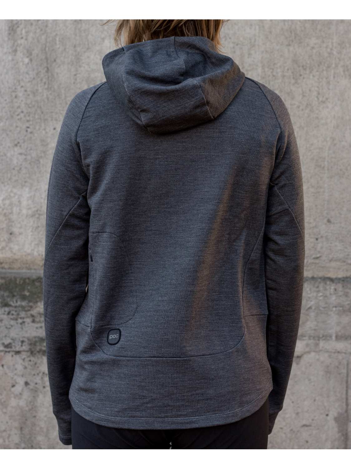 Bluza POC W'S MERINO HOOD - Sylv. Grey Melange - Image 3