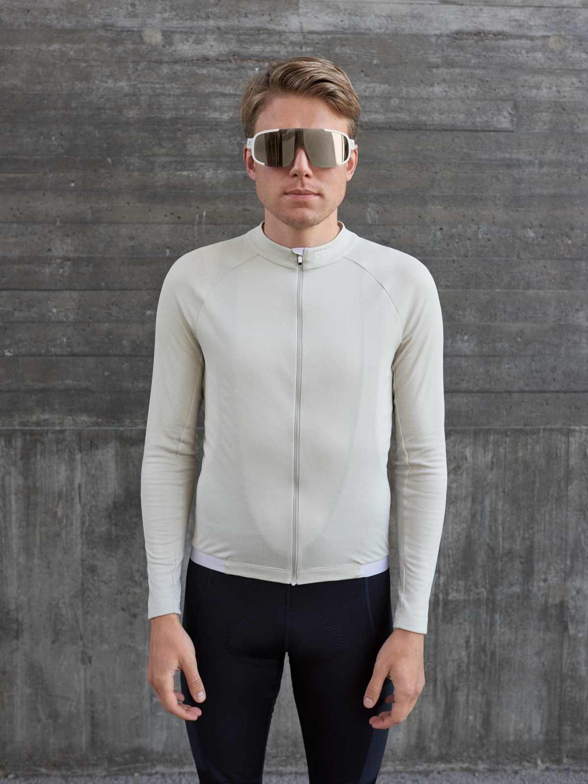 Bluza rowerowa POC M's Thermal Lite LS Jersey - Light Sandstone Beige - Image 2