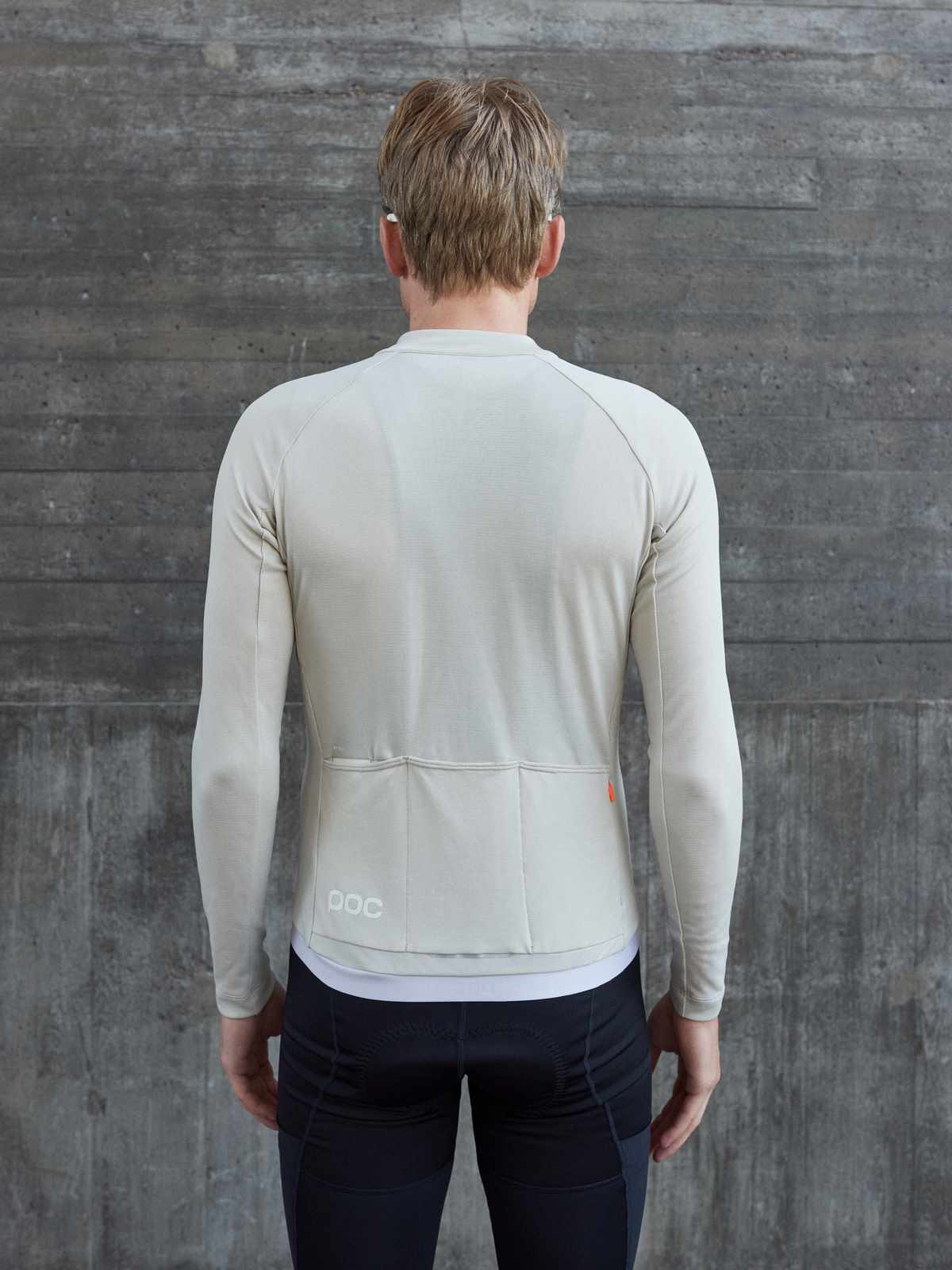 Bluza rowerowa POC M's Thermal Lite LS Jersey - Light Sandstone Beige - Image 3