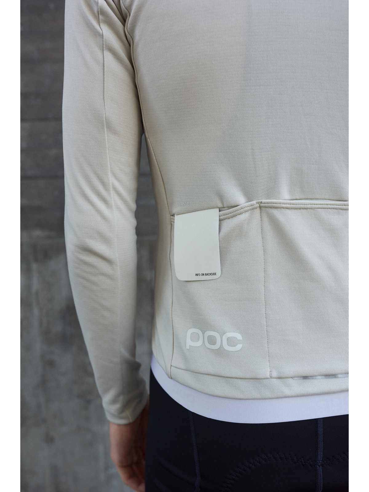 Bluza rowerowa POC M's Thermal Lite LS Jersey - Light Sandstone Beige - Image 4