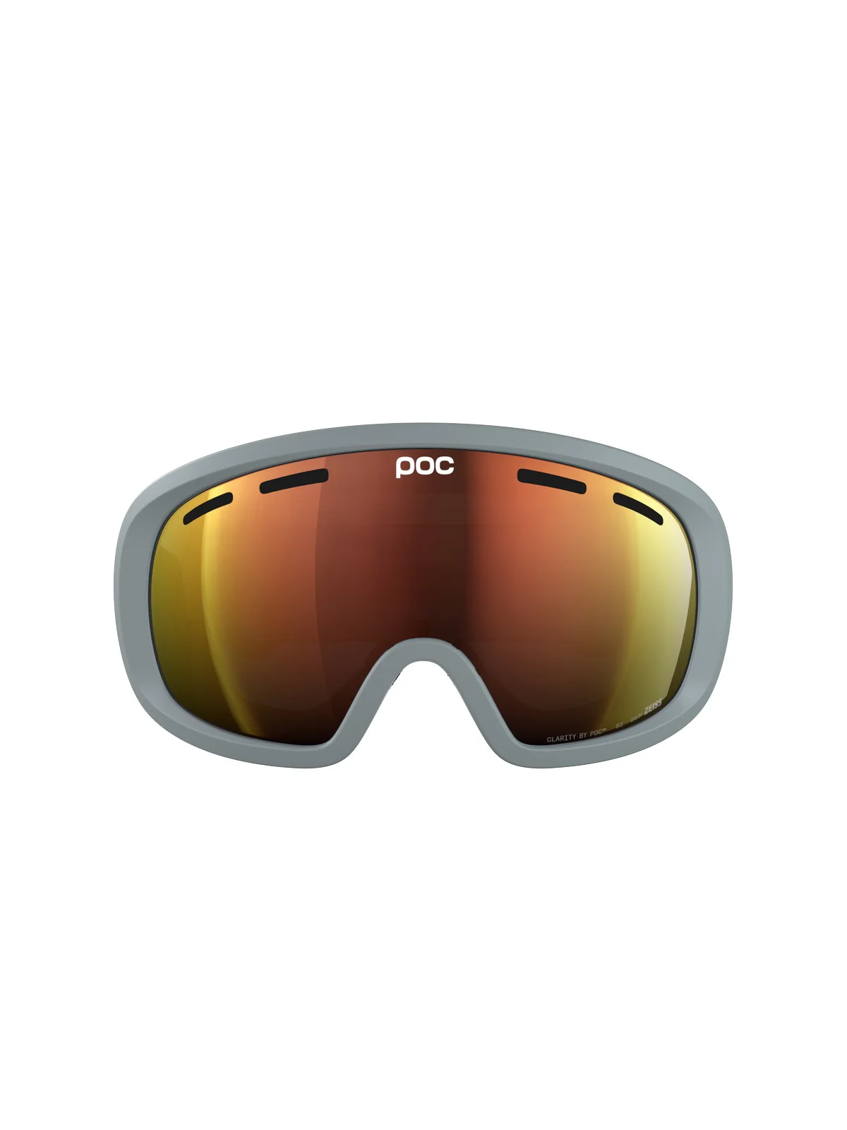 Gogle narciarskie POC Fovea Mid Wide Fit - Granite Grey/Partly Sunny Orange - Image 2