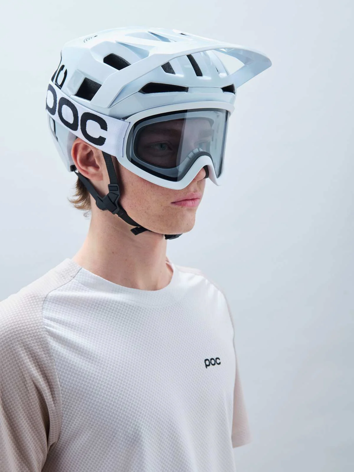 Gogle rowerowe POC Ora - Hyd. White/Clarity Universal/Cloudy Grey - Image 2