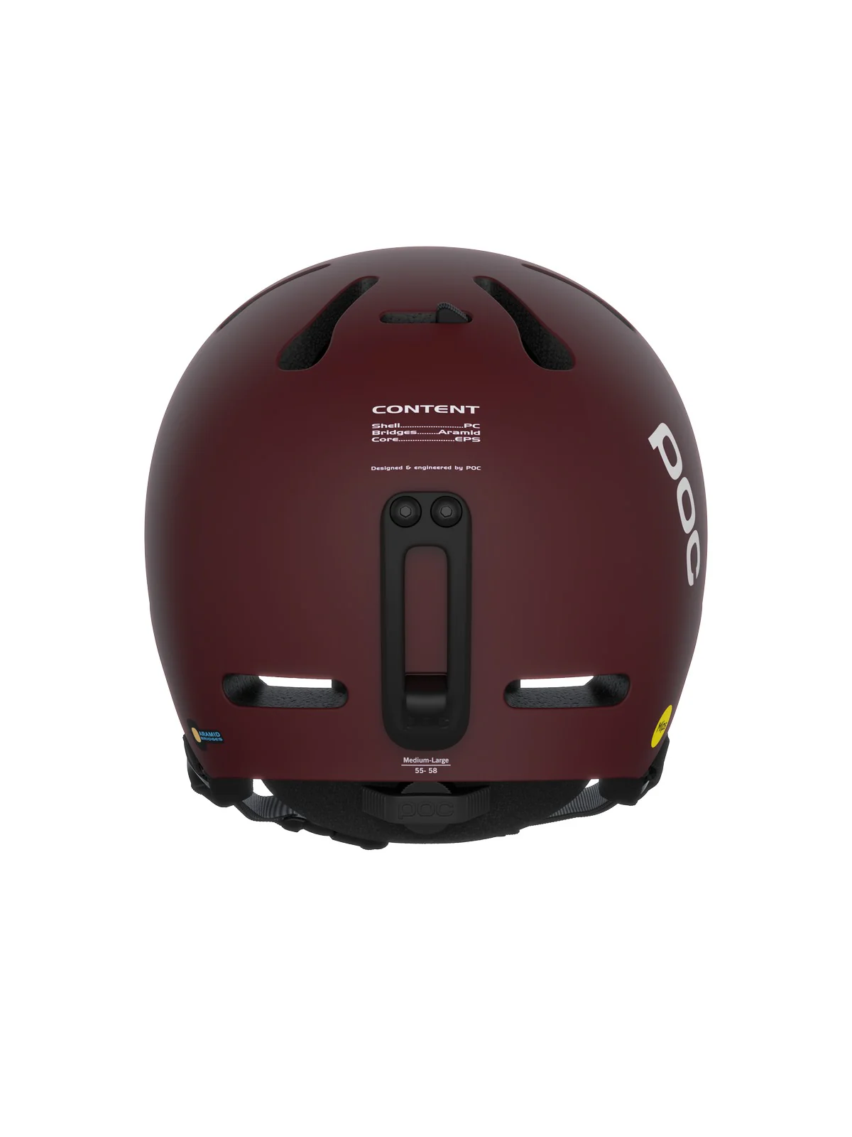 Kask narciarski POC Fornix MIPS - Garnet Red Matt - Image 4
