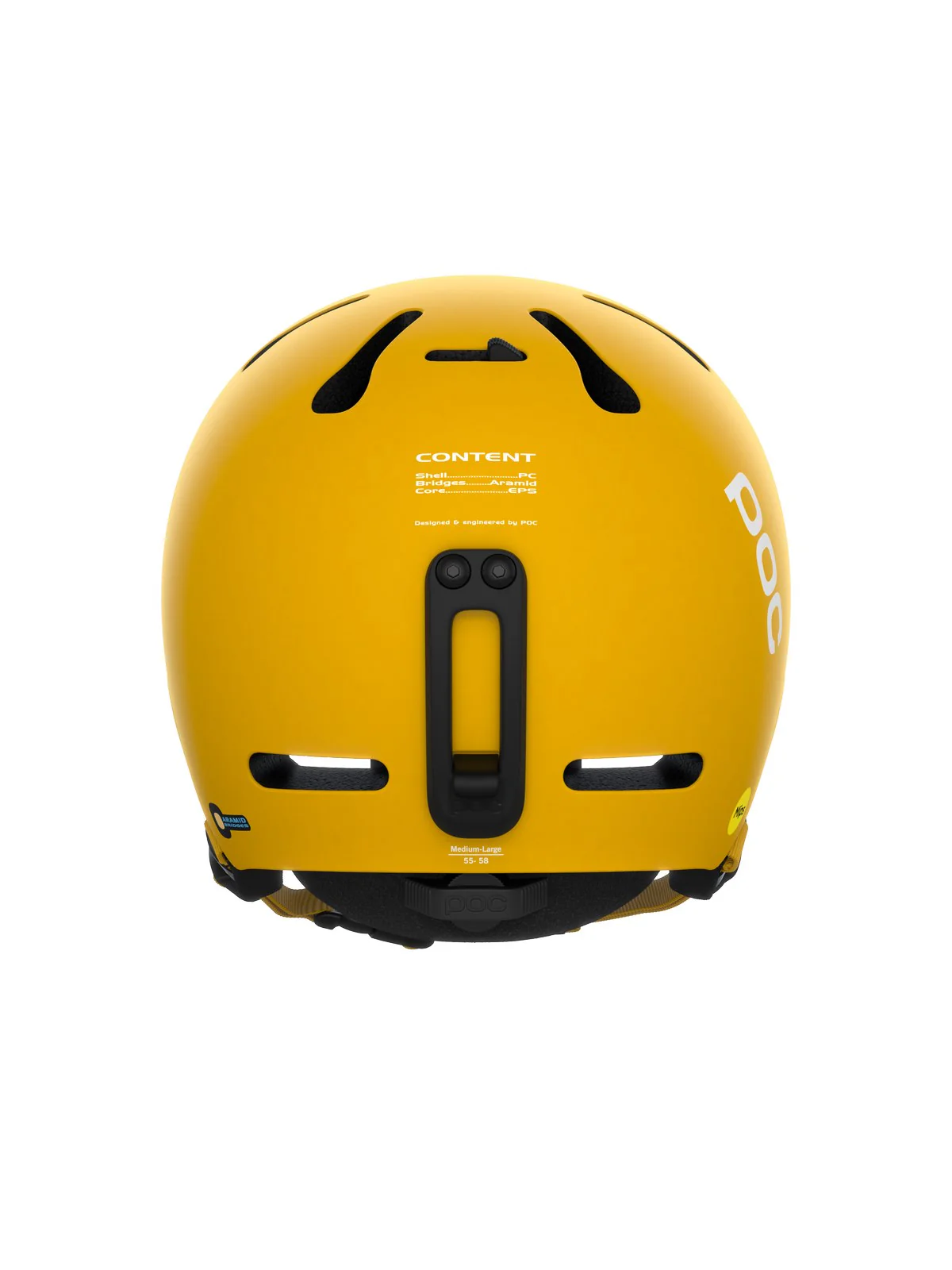 Kask narciarski POC Fornix MIPS  - Sulp. Yellow Matt - Image 4