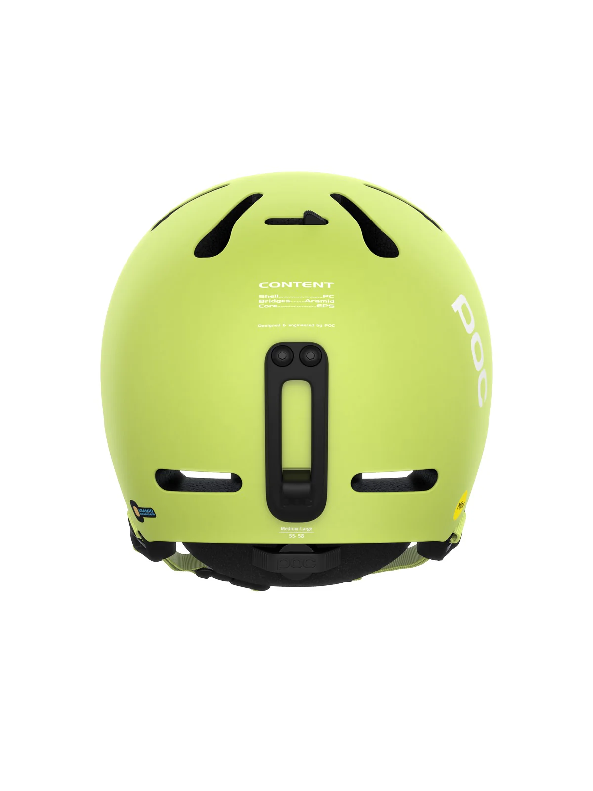 Kask narciarski POC Fornix MIPS - Lemon Calcite Matt - Image 5