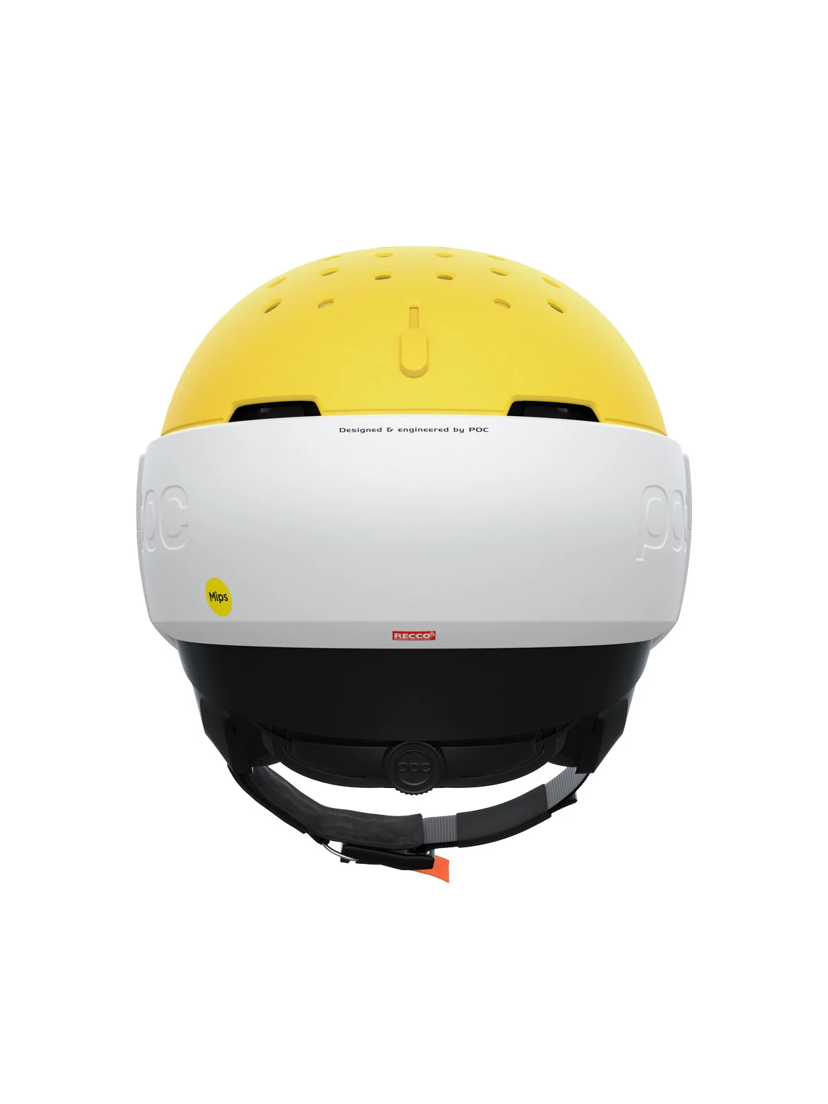 Kask narciarski POC Levator MIPS - Hyd. White/Ave. Yellow Matt - Image 4