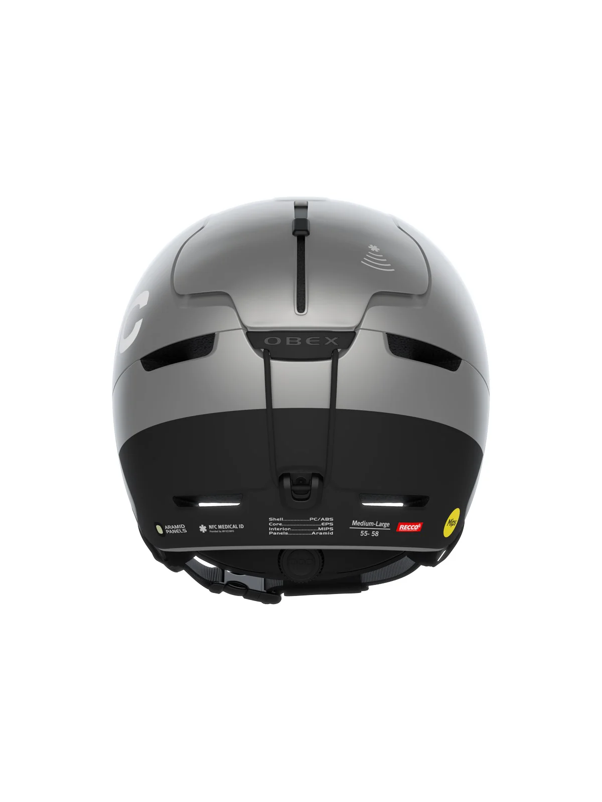 Kask narciarski POC Obex BC MIPS  - Argentite Silver Matt - Image 4