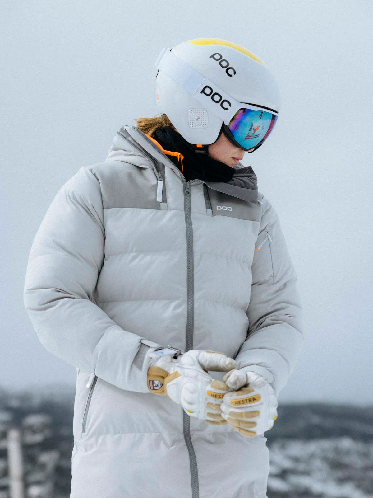 Kask narciarski POC Skull Dura Comp MIPS - Hydr. White/Ave. Yellow - Image 3
