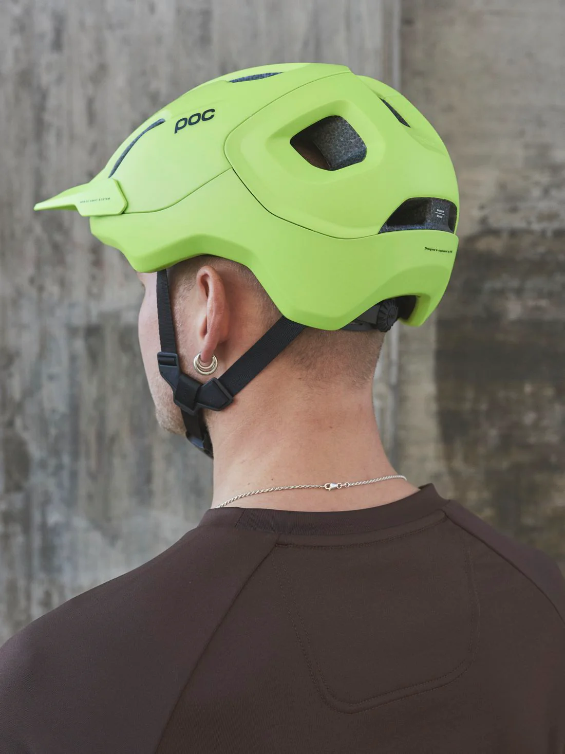 Kask rowerowy POC AXION - Fluo. Yellow/Green Matt - Image 3
