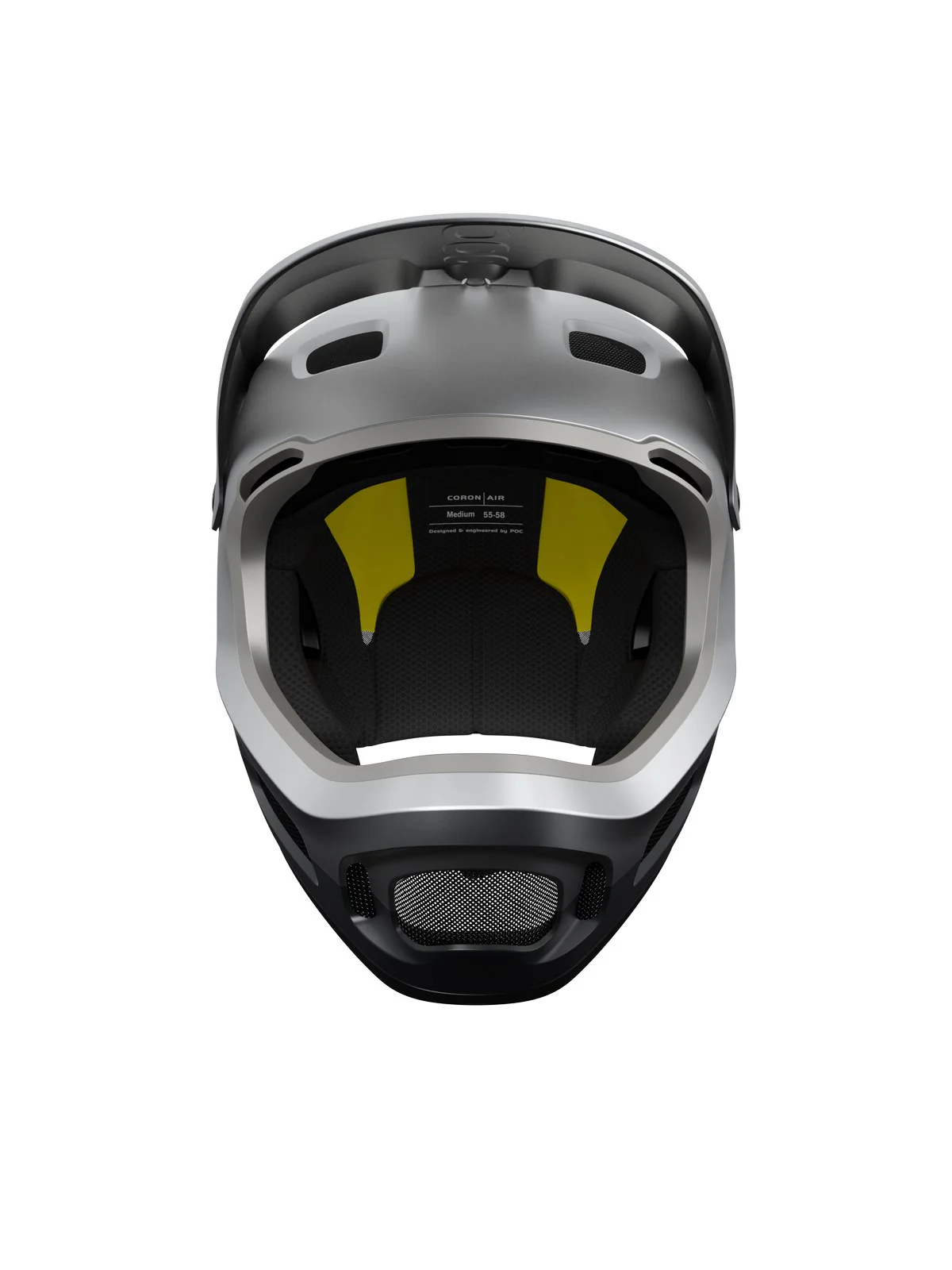 Kask rowerowy POC Coron Air MIPS - Argentite Silver/Uran. Black Matt - Image 3