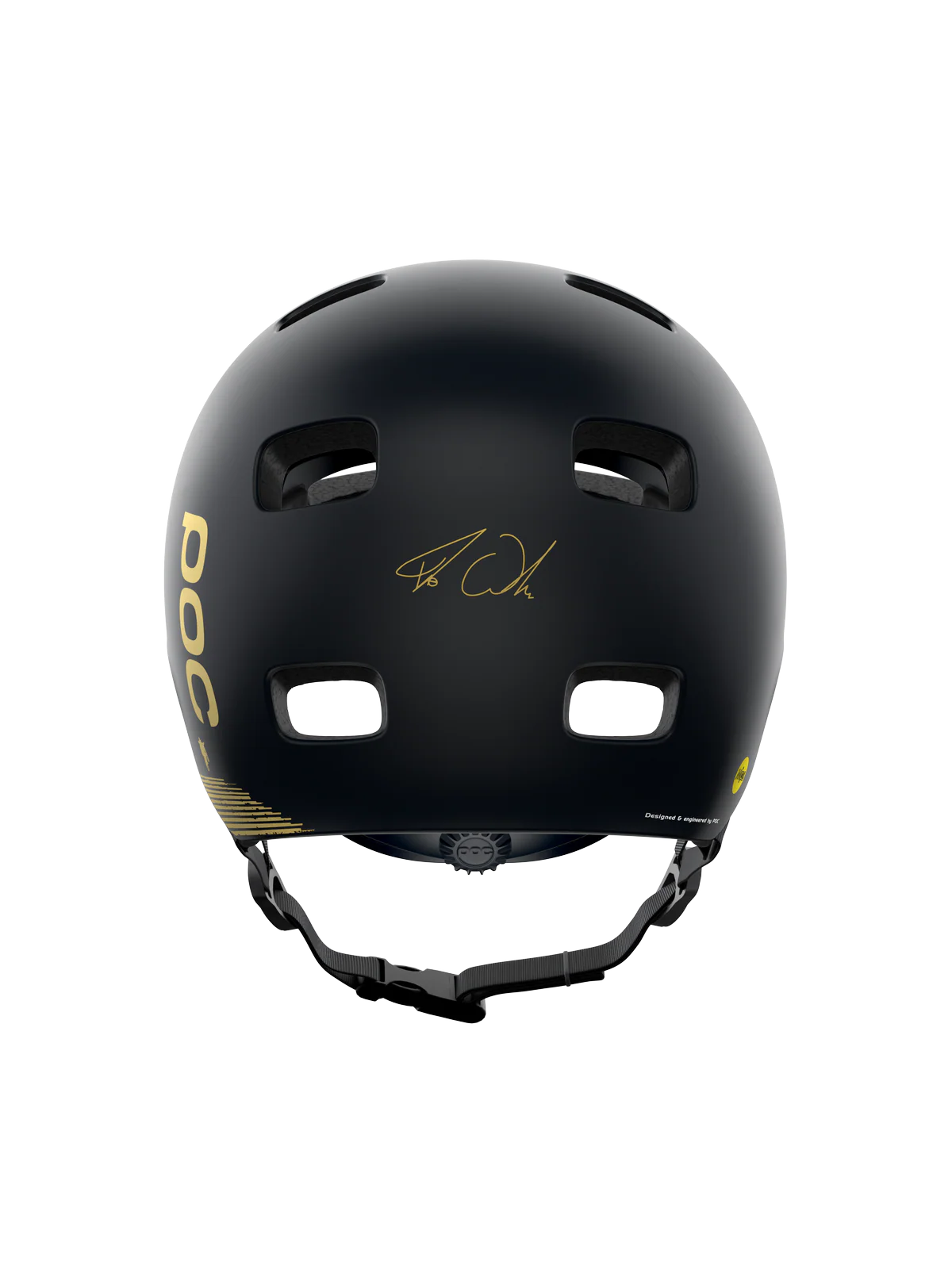 Kask rowerowy POC CRANE MIPS FABIO ED - Ur. Black Matt/Gold - Image 4