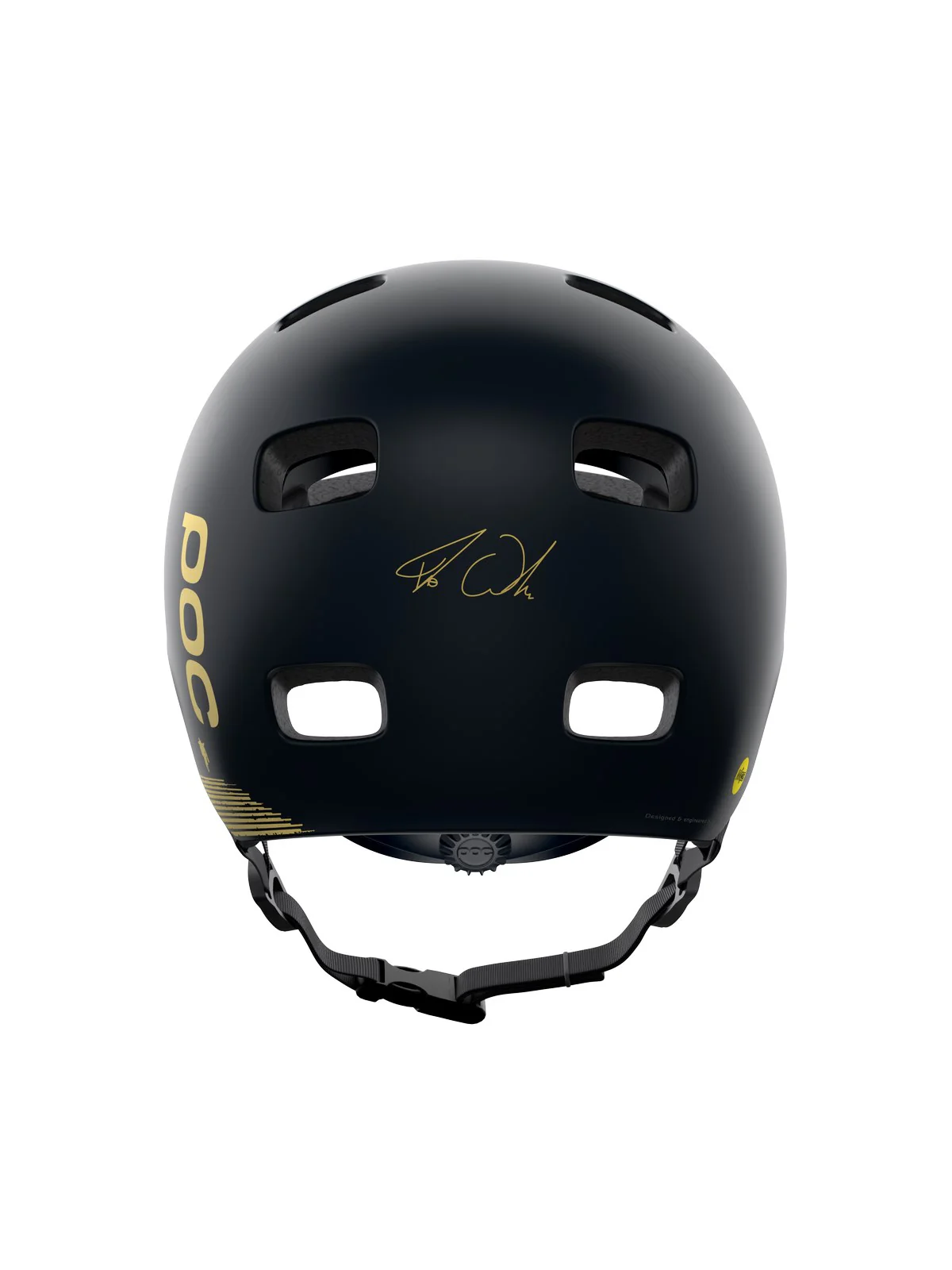 Kask rowerowy POC Crane MIPS Fabio Ed. - Uran. Black Matt/Gold - Image 3