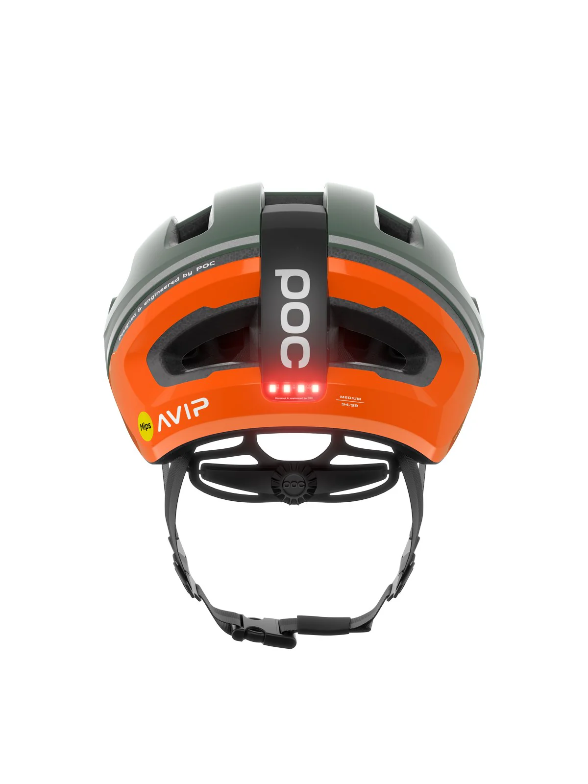 Kask rowerowy POC Omne Beacon MIPS  - Fluo Orange AVIP/Epidote Green Matt - Image 2
