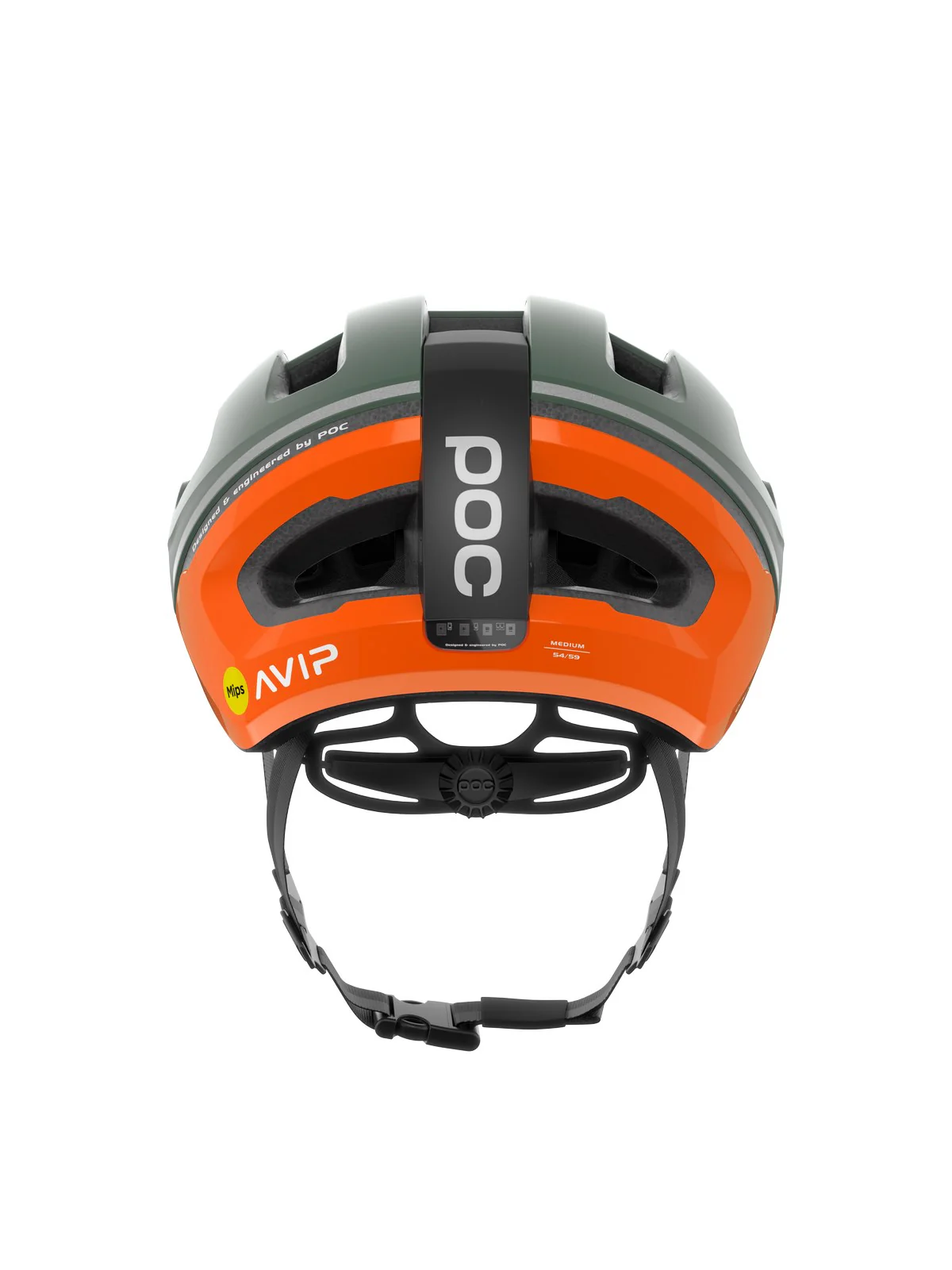 Kask rowerowy POC Omne Beacon MIPS  - Fluo Orange AVIP/Epidote Green Matt - Image 3