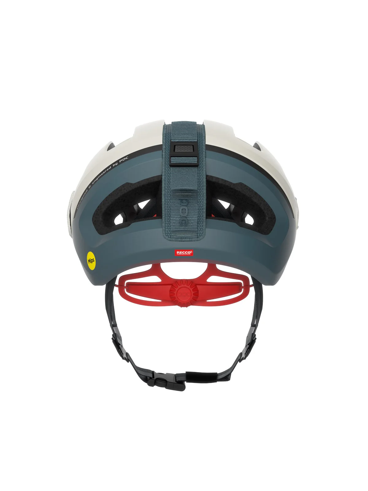 Kask rowerowy POC Omne Ultra MIPS - Sel. Off-White/Cal. Blue Matt - Image 3