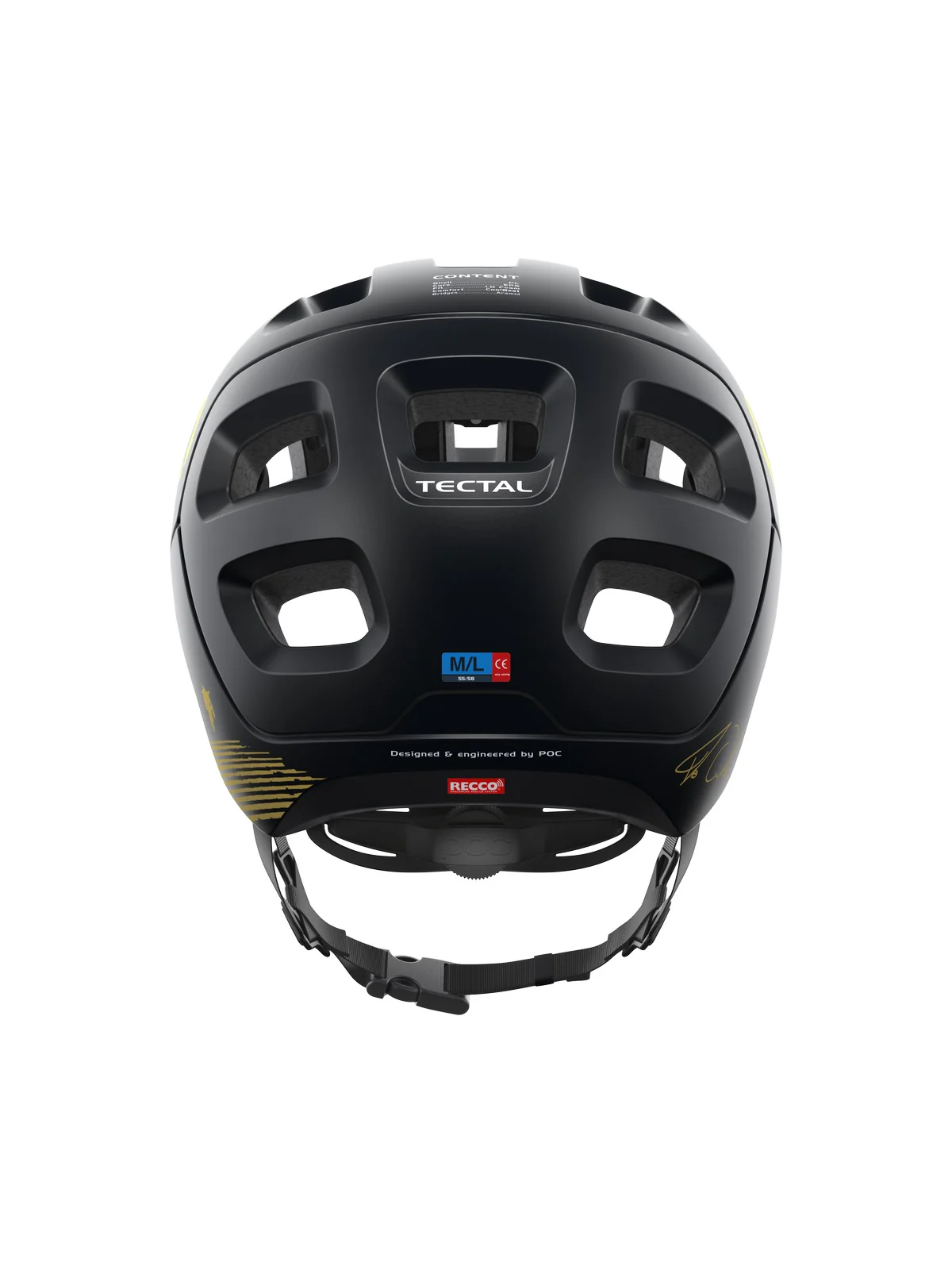 Kask rowerowy POC TECTAL FABIO ED. - Ur. Black Matt/Gold - Image 4