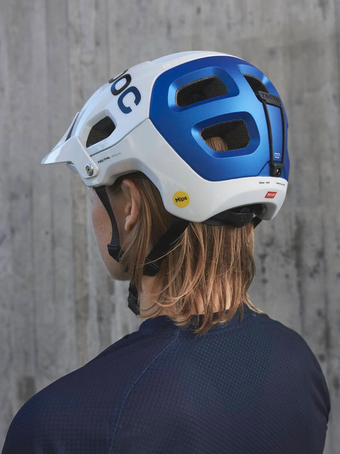 Kask rowerowy POC TECTAL RACE MIPS - Hydr. White/Opal Blue Metallic/Matt - Image 2