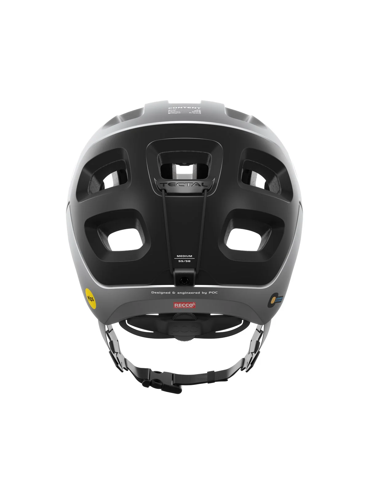 Kask rowerowy POC Tectal Race MIPS - Arg. Silver/Ur. Black Matt - Image 4