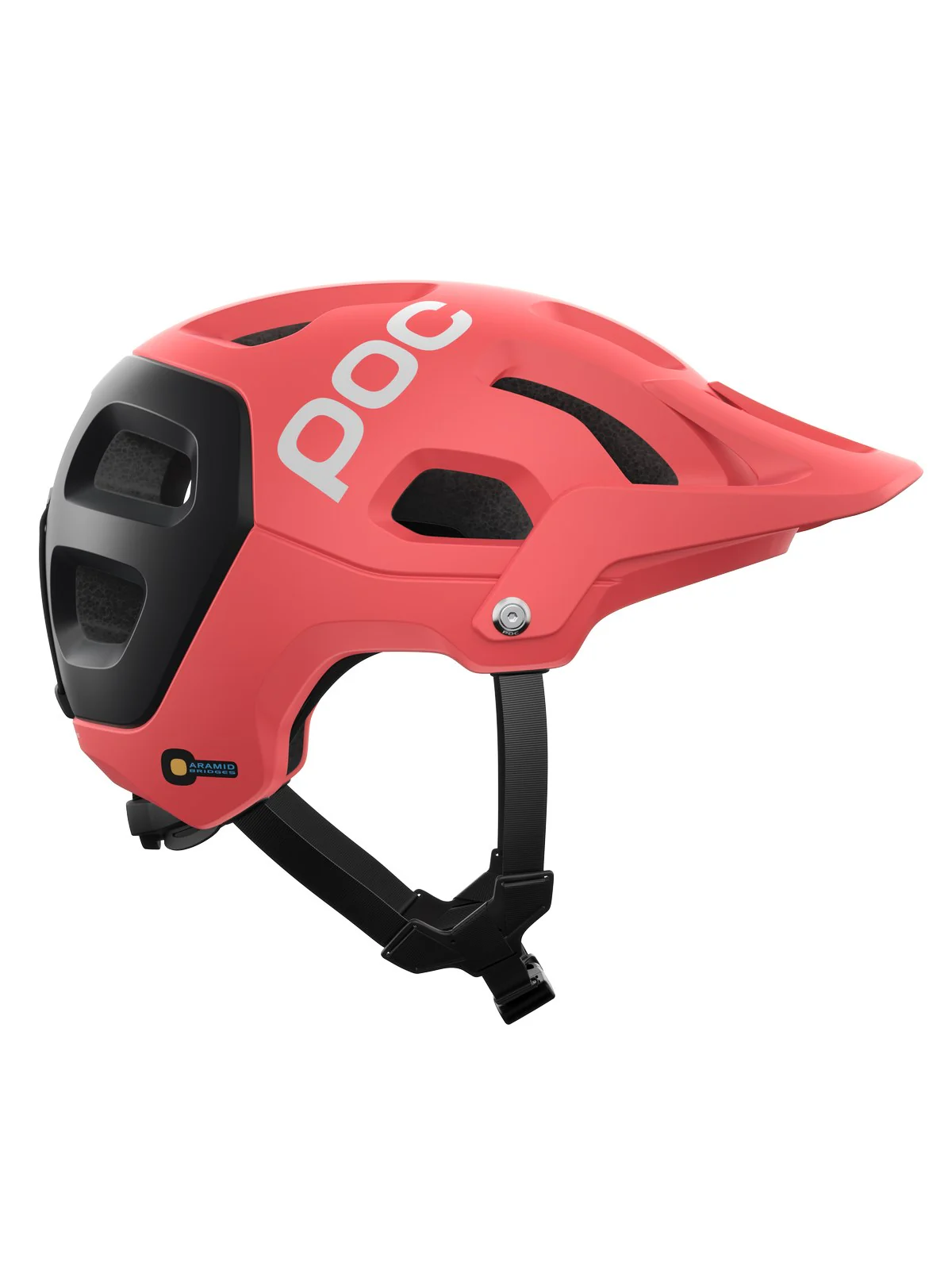Kask rowerowy POC Tectal Race MIPS - Ammolite Coral/Ura. Black Matt - Image 2
