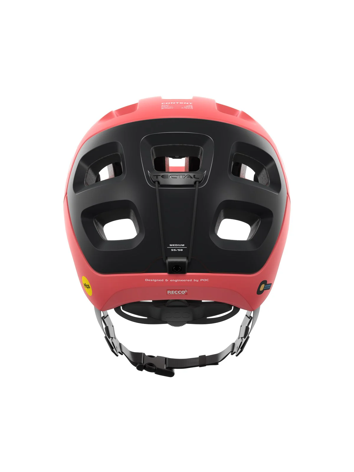 Kask rowerowy POC Tectal Race MIPS - Ammolite Coral/Ura. Black Matt - Image 3