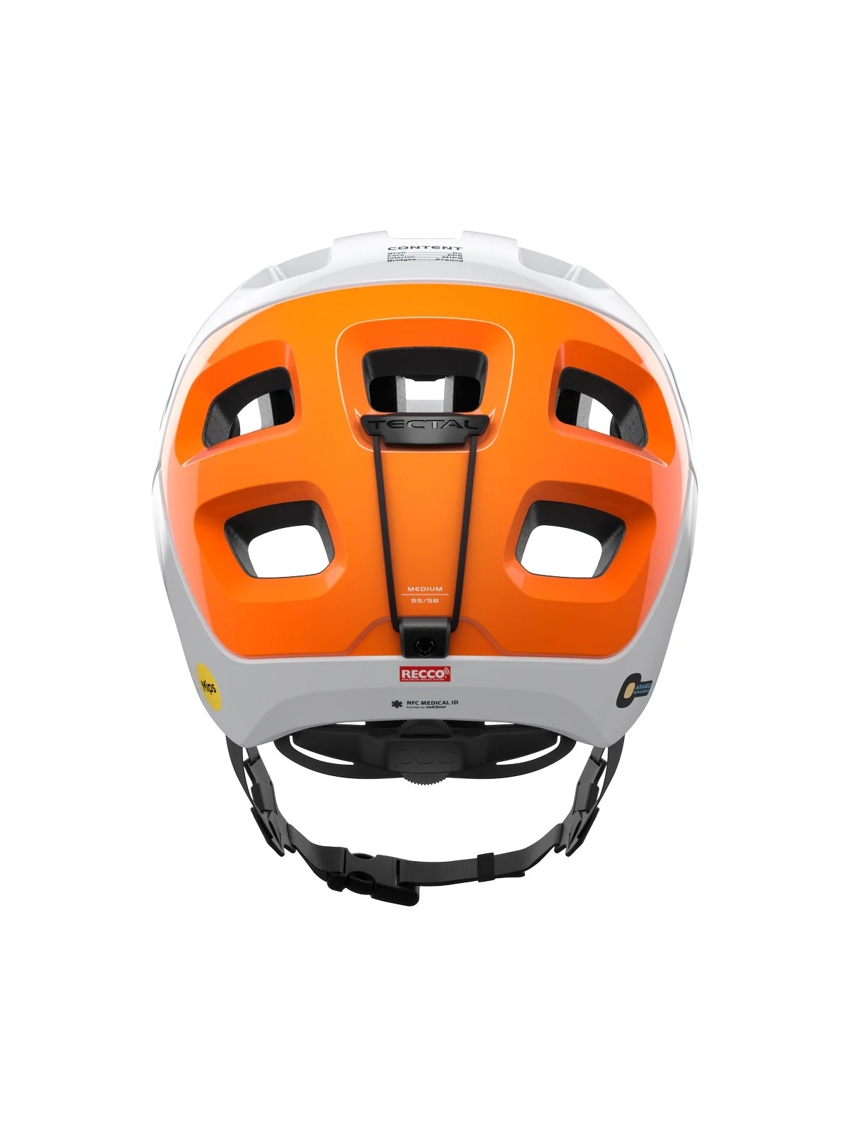 Kask rowerowy POC TECTAL RACE MIPS NFC - Hydr. White/Fluo. Orange Avip - Image 6