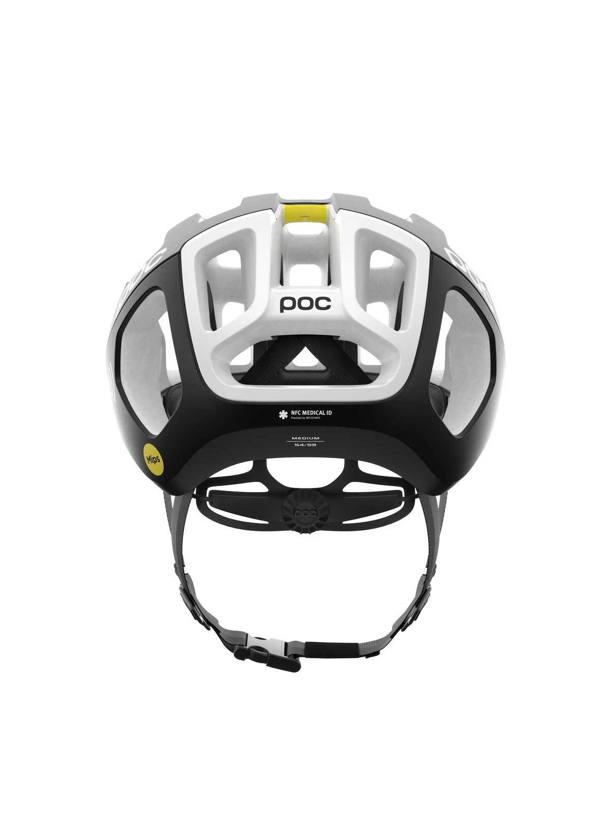 Kask rowerowy POC VENTRAL AIR MIPS NFC - Ur. Black/Hydr. White Matt - Image 6
