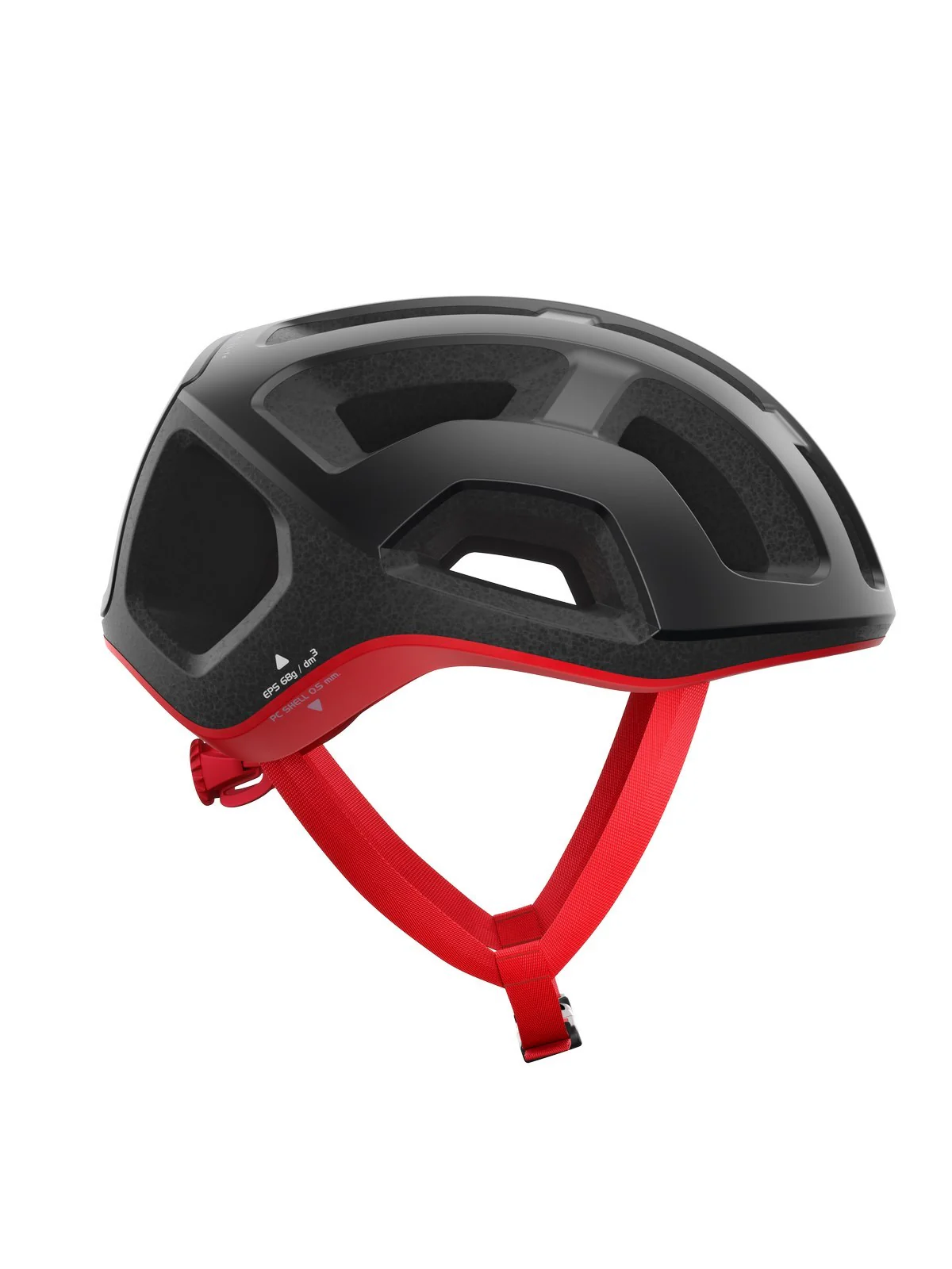 Kask rowerowy POC Ventral Lite Wide Fit - Ur. Black/Pris. Red Matt - Image 4