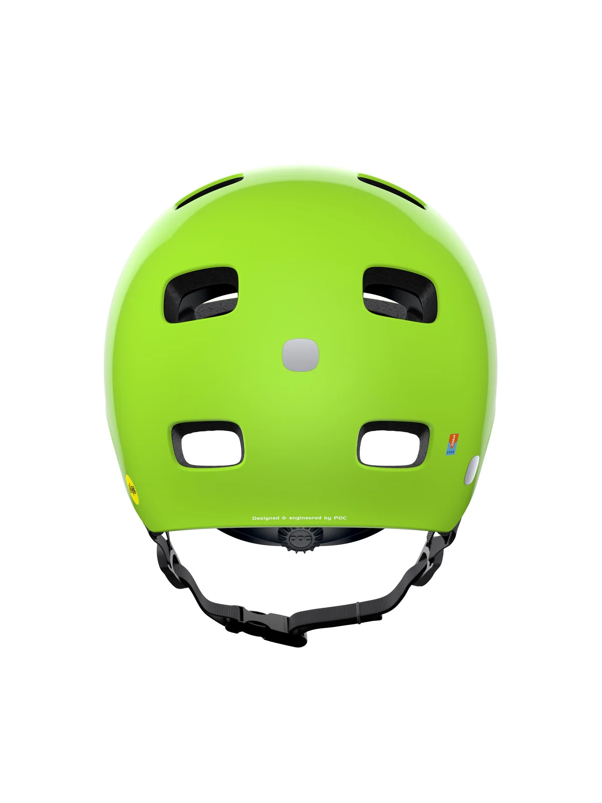 Kask rowerowy POCITO CRANE MIPS - Fluo. Yellow/Green - Image 4