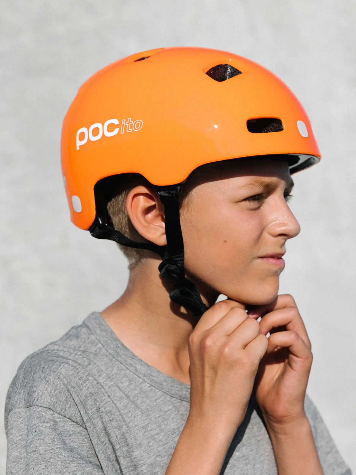 Kask rowerowy POCITO CRANE MIPS - Fluo. Orange - Image 2