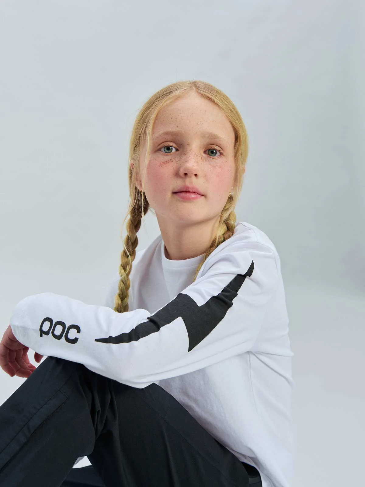 Koszulka longsleeve POC L/S Tee Jr - Blixten White - Image 2