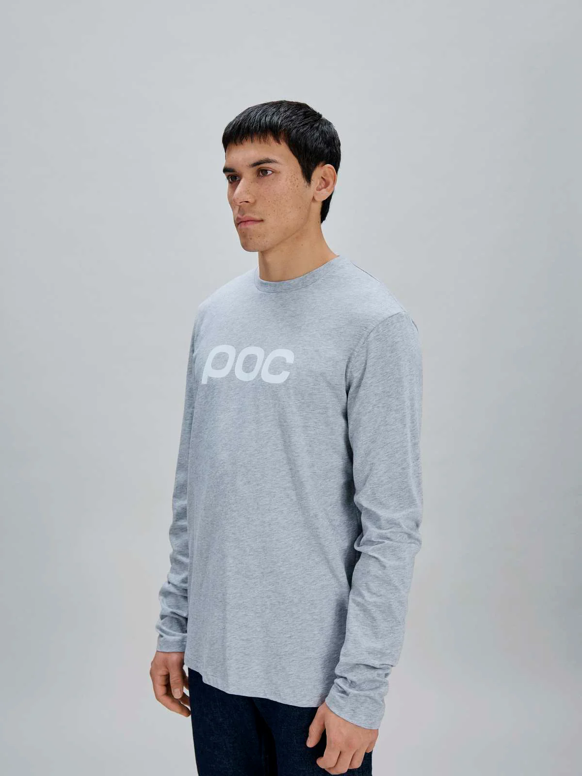 Koszulka longsleeve POC L/S Tee - Grey Melange - Image 2