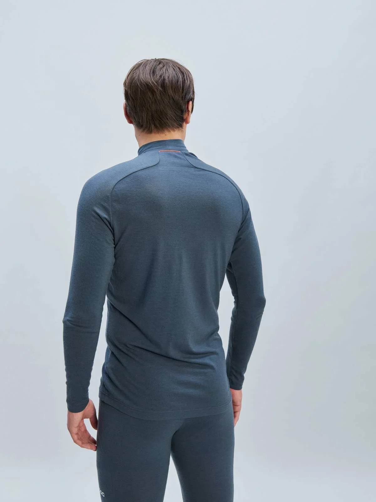 Koszulka termoaktywna POC M's Layer Merino Mock Neck Jersey - Sylvanite Grey - Image 3