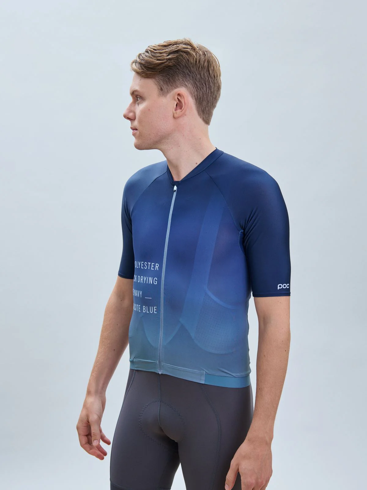 Koszulka rowerowa POC M's Pristine Print Jersey - Gradient Turmaline Navy - Image 2