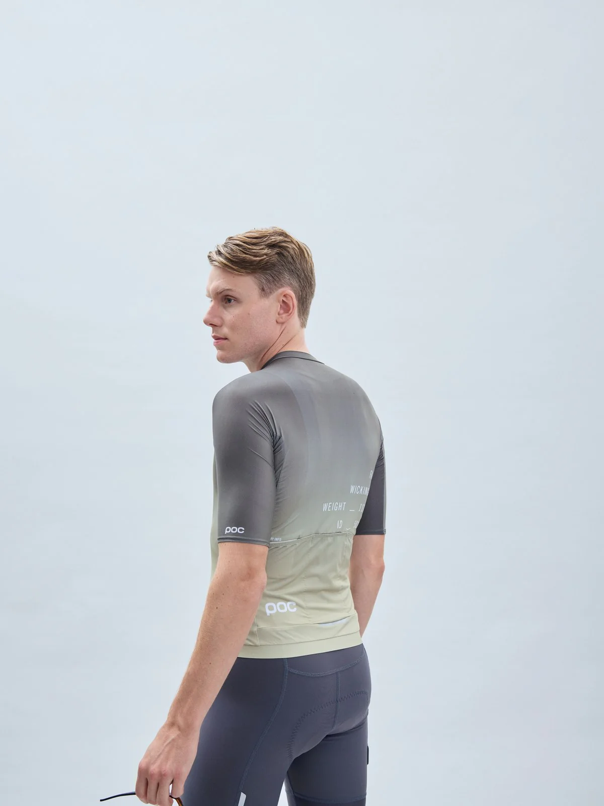 Koszulka rowerowa POC M's Pristine Print Jersey - Gradient Prehnite Green - Image 3