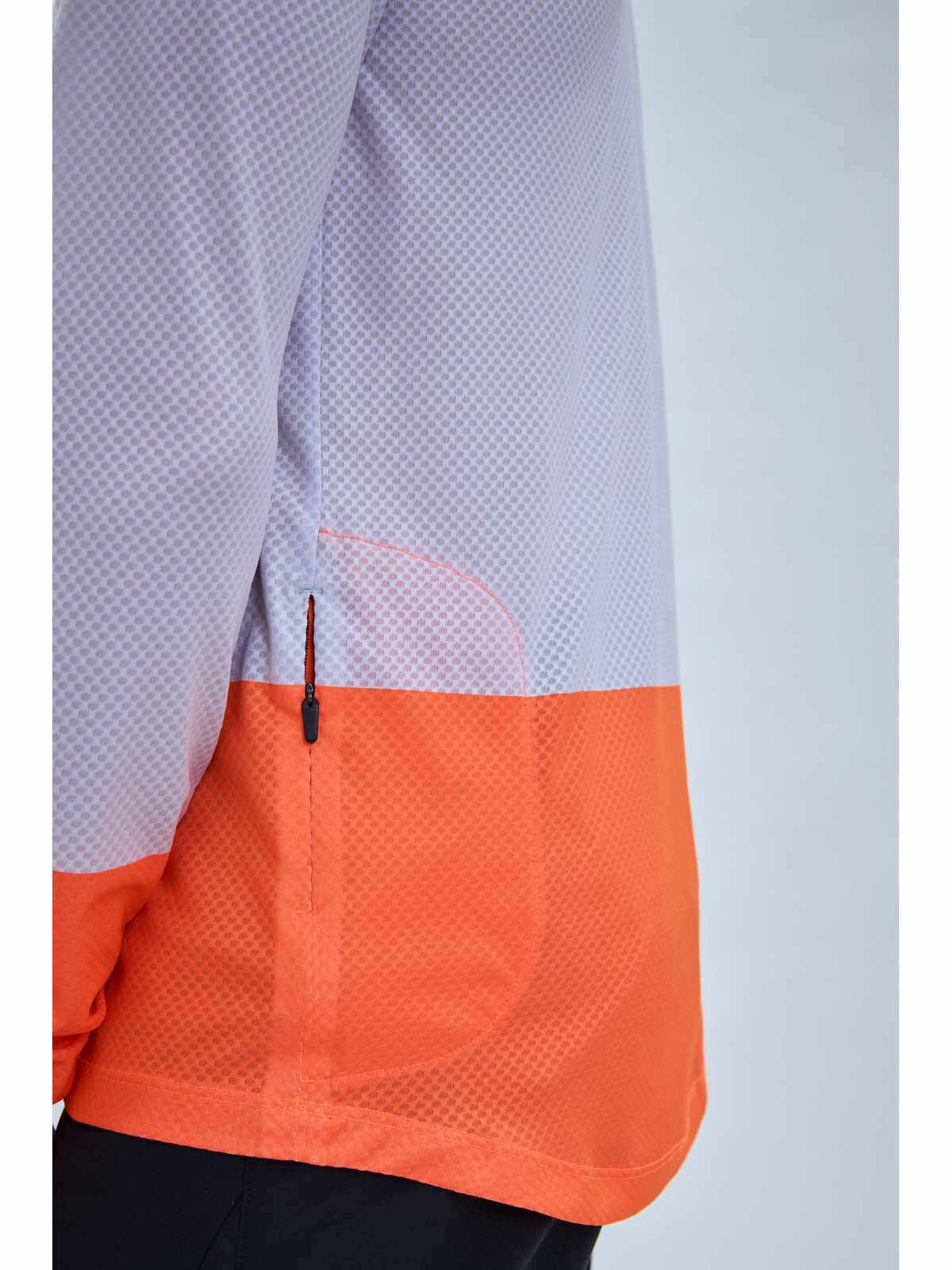 Koszulka rowerowa POC MTB Pure LS Jersey - Granite Grey/Zink Orange - Image 4