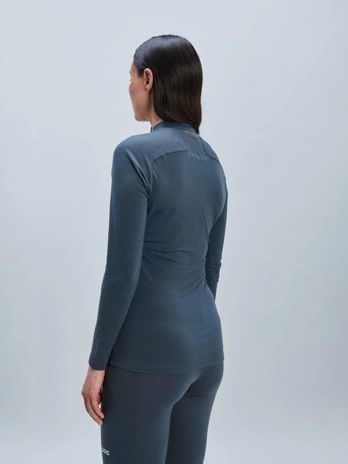 Koszulka damska termoaktywna POC W's Layer Merino Mock Neck Jersey - Sylvanite Grey - Image 3