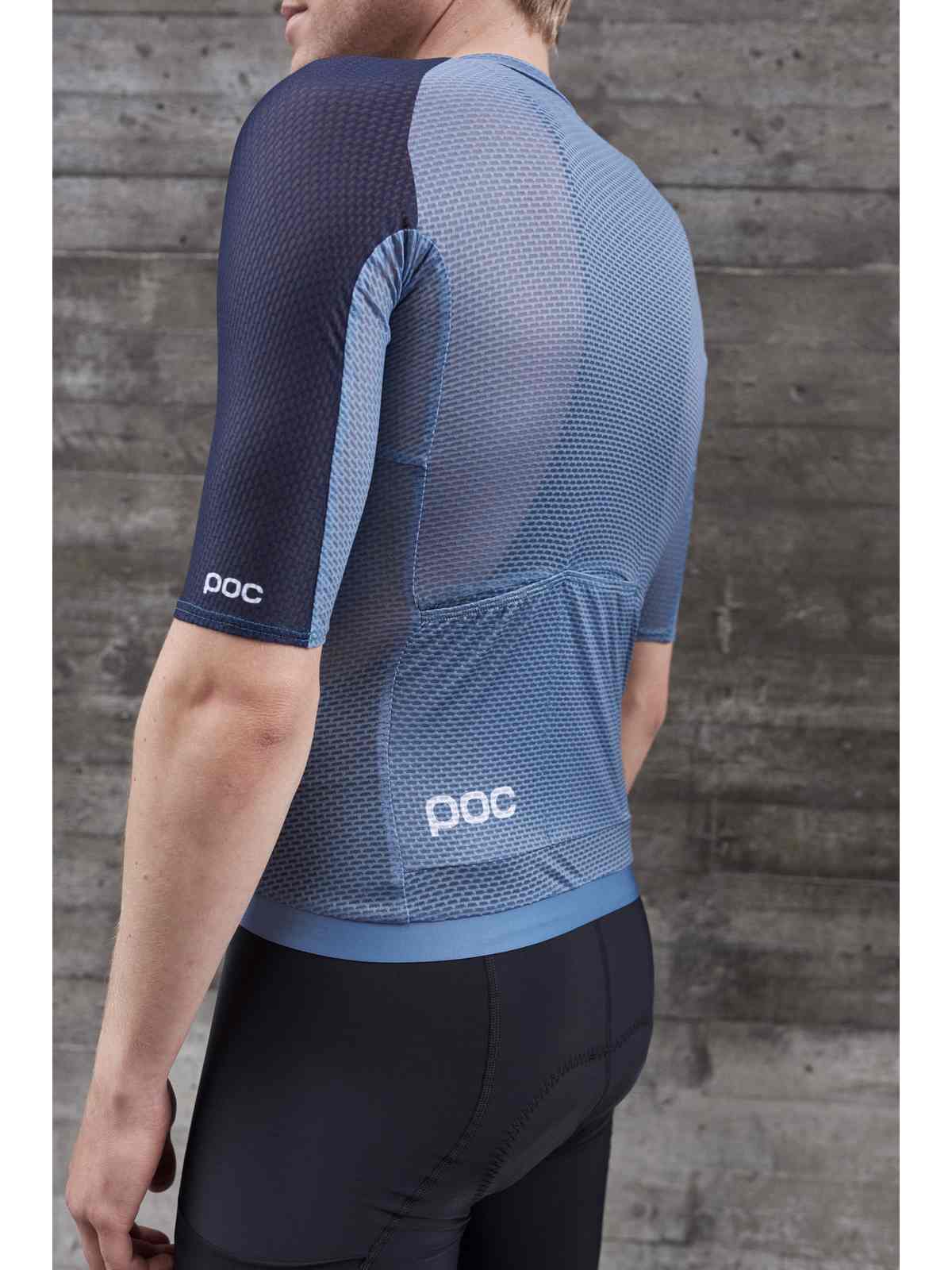Koszulka rowerowa POC M's AIR Jersey - Calcite Blue/Turmaline Navy - Image 3
