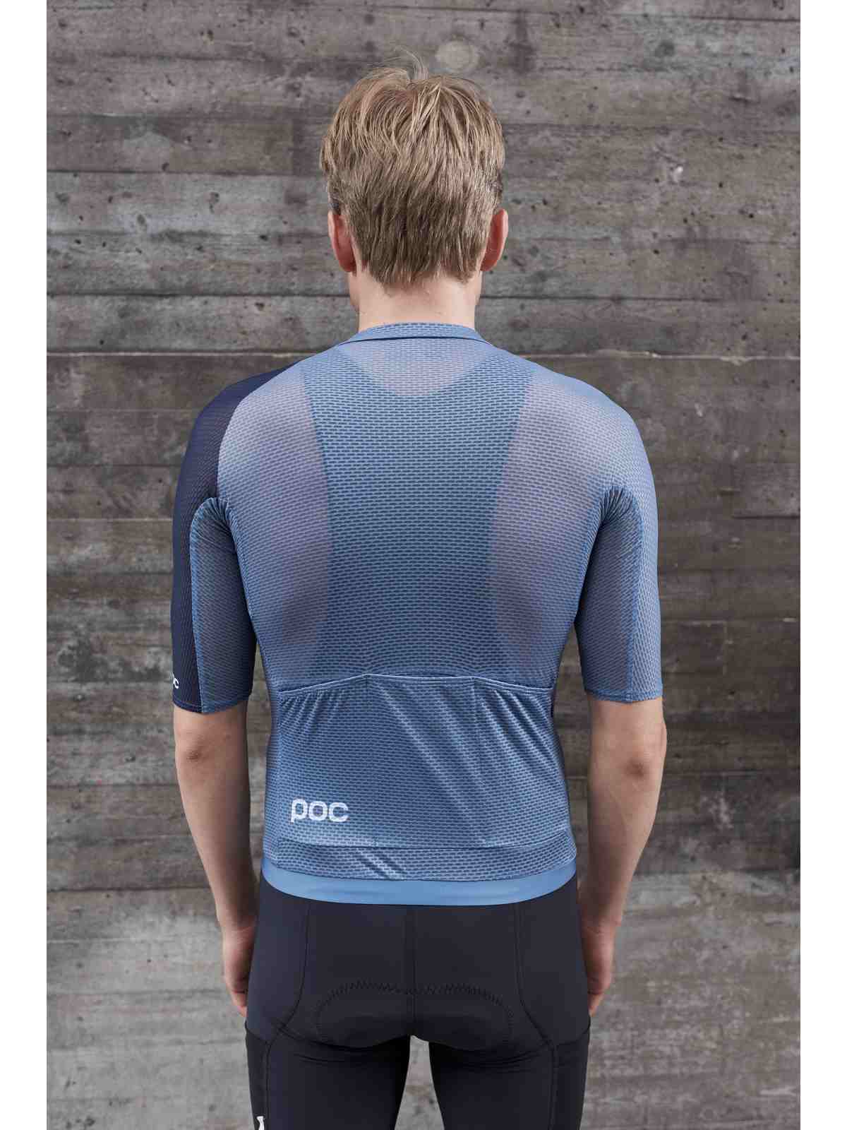 Koszulka rowerowa POC M's AIR Jersey - Calcite Blue/Turmaline Navy - Image 4