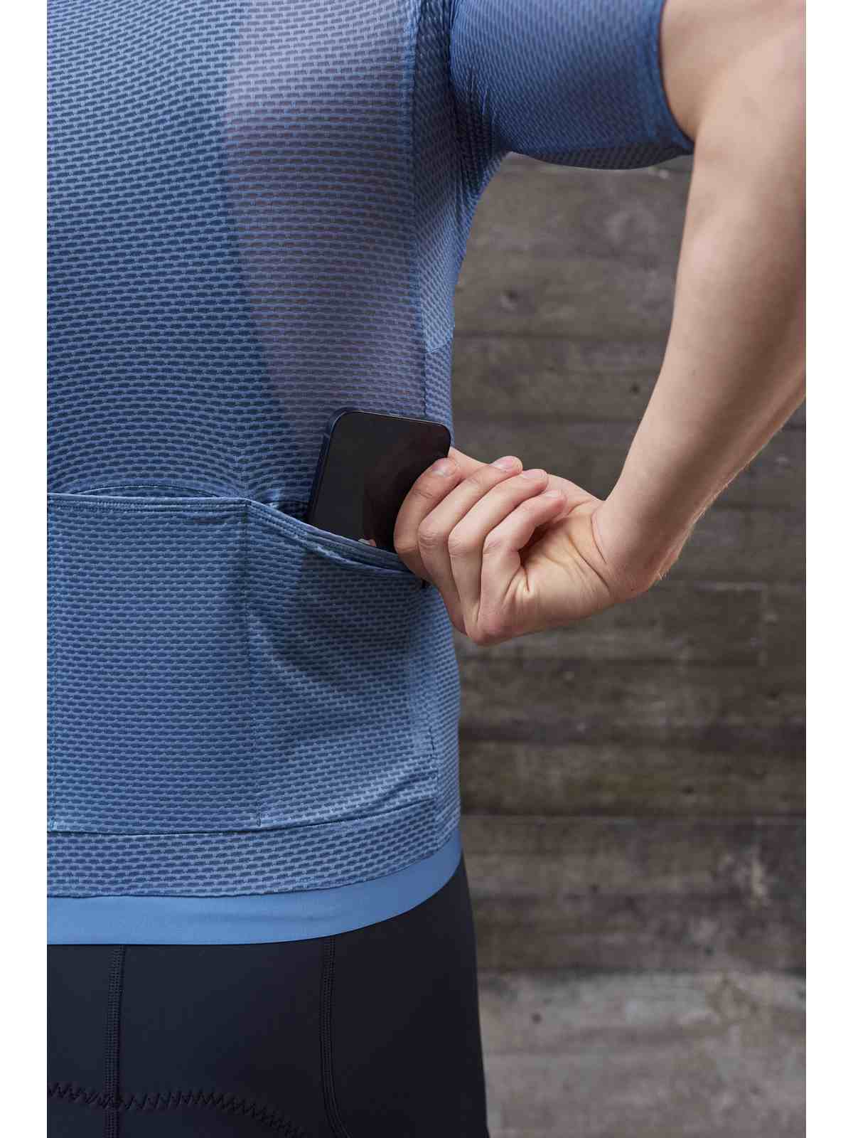 Koszulka rowerowa POC M's AIR Jersey - Calcite Blue/Turmaline Navy - Image 5