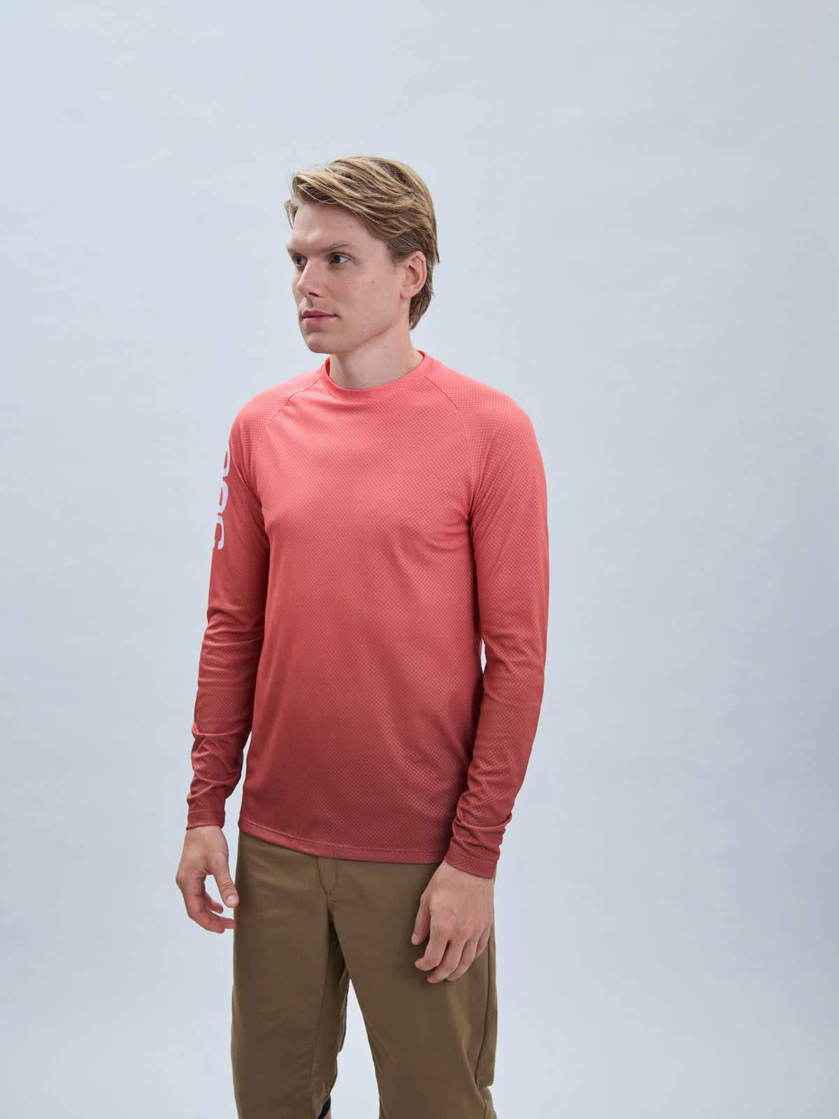 Koszulka rowerowa POC M's Essential MTB Lite LS Jersey - Gradient Ammolite Coral - Image 2