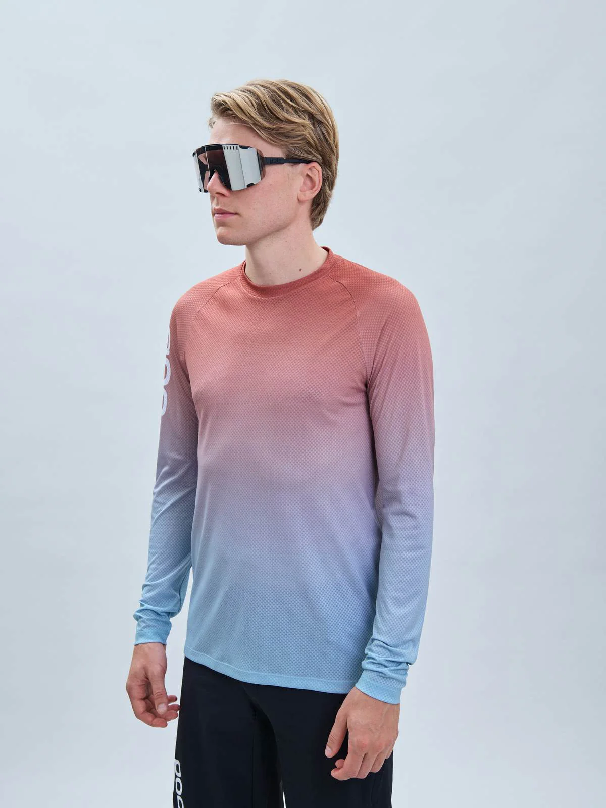 Koszulka rowerowa POC M's Essential MTB Lite LS Jersey - Gradient Himalayan Salt - Image 2