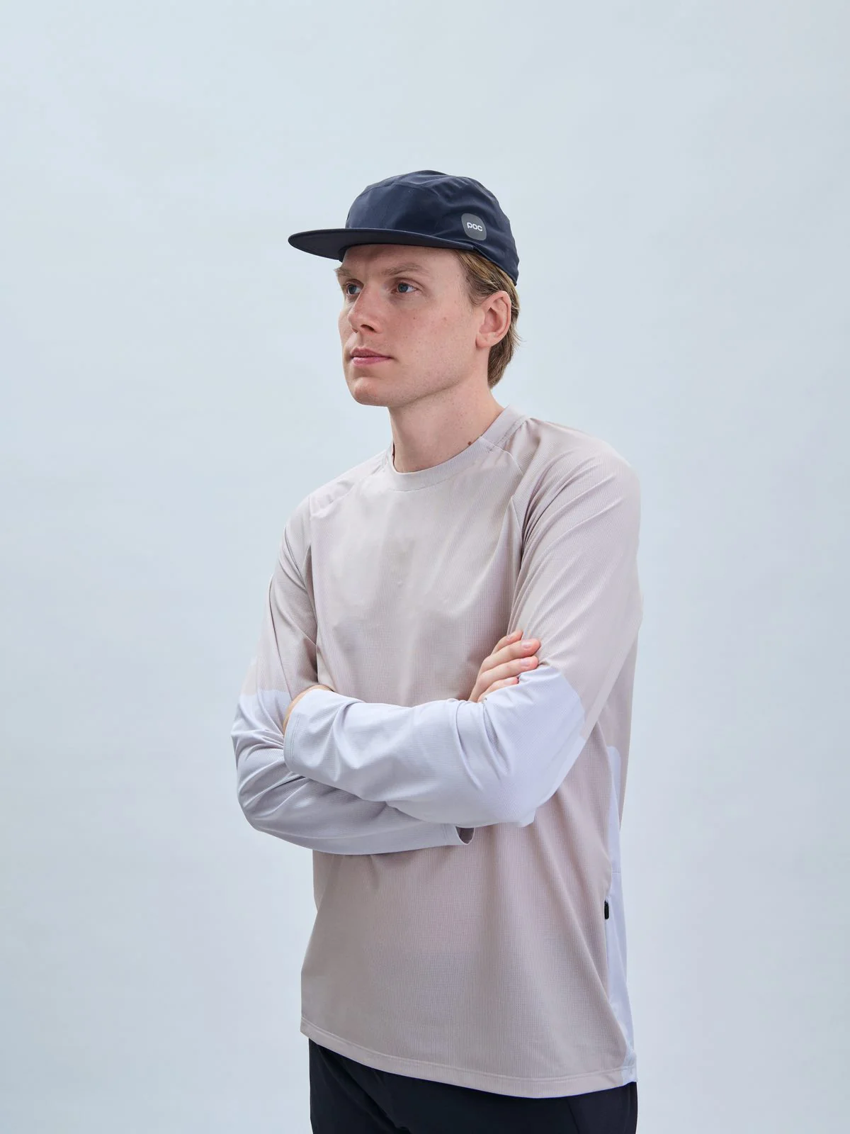 Koszulka rowerowa POC M's Essential MTB LS Jersey - Light Sandstone Beige - Image 2