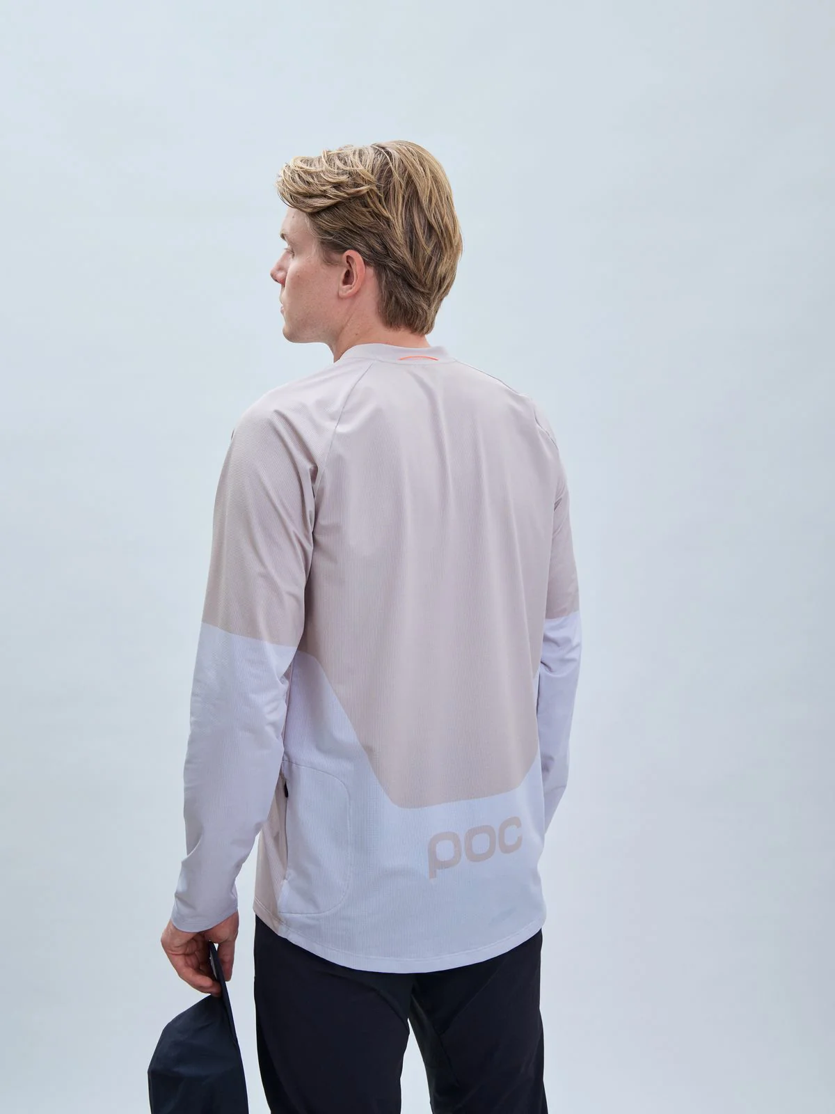 Koszulka rowerowa POC M's Essential MTB LS Jersey - Light Sandstone Beige - Image 3