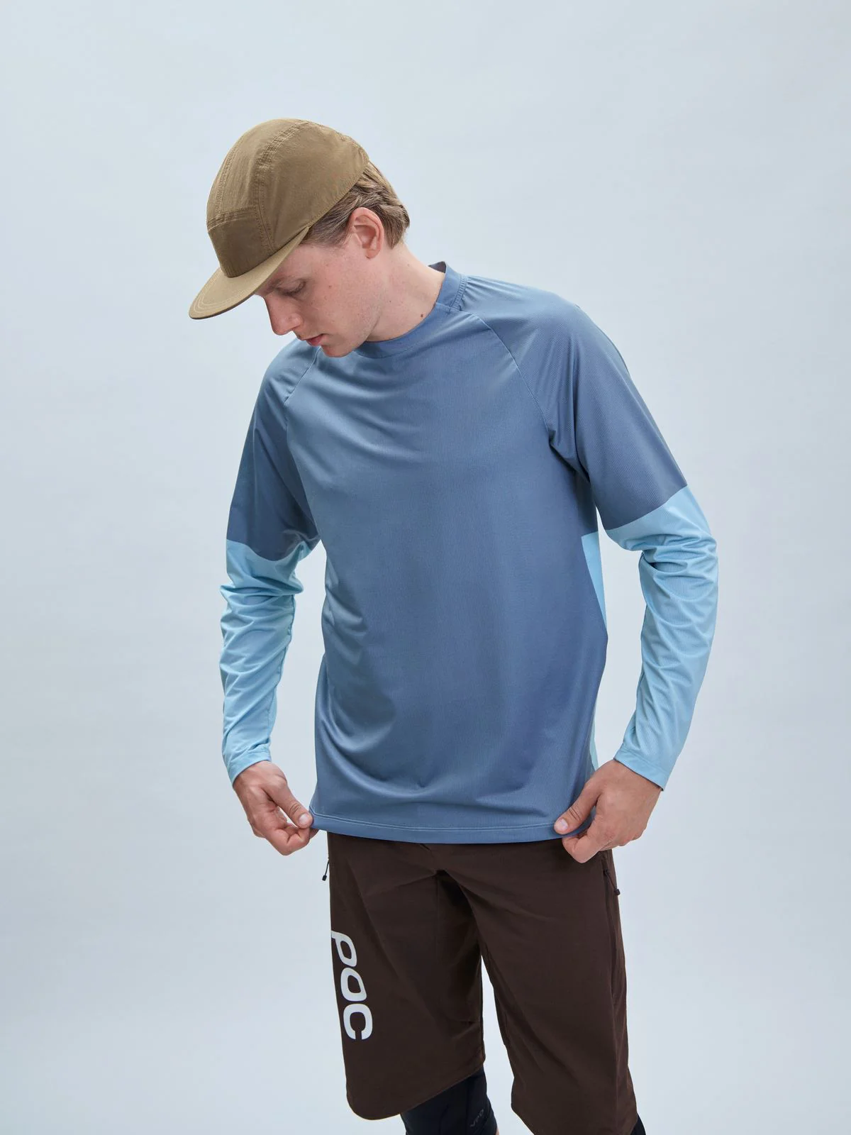 Koszulka rowerowa POC M's Essential MTB LS Jersey blue - Calcite Blue - Image 2