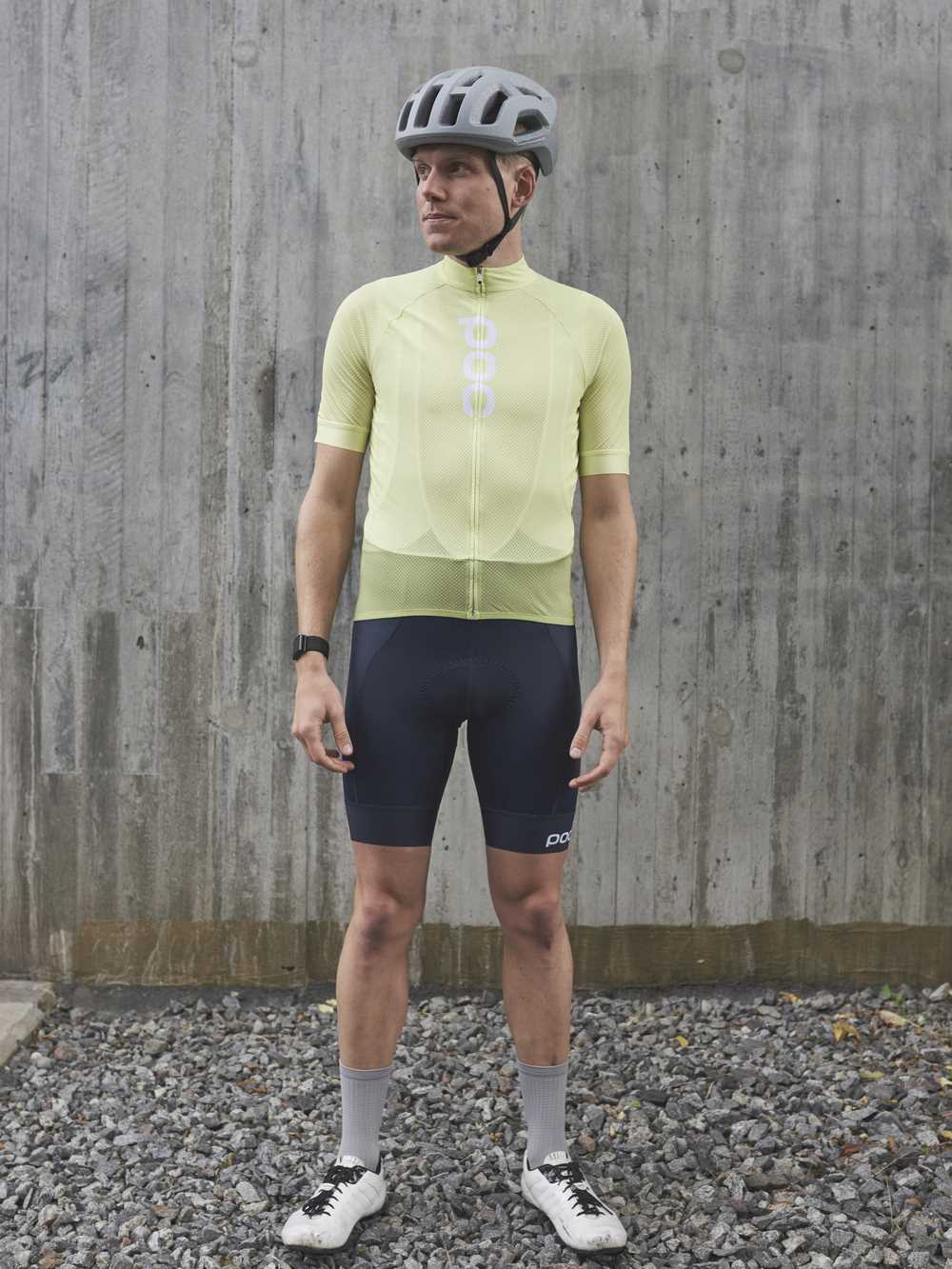 Koszulka rowerowa POC M's ESSENTIAL ROAD LOGO Jersey - Lemon Calcite - Image 2