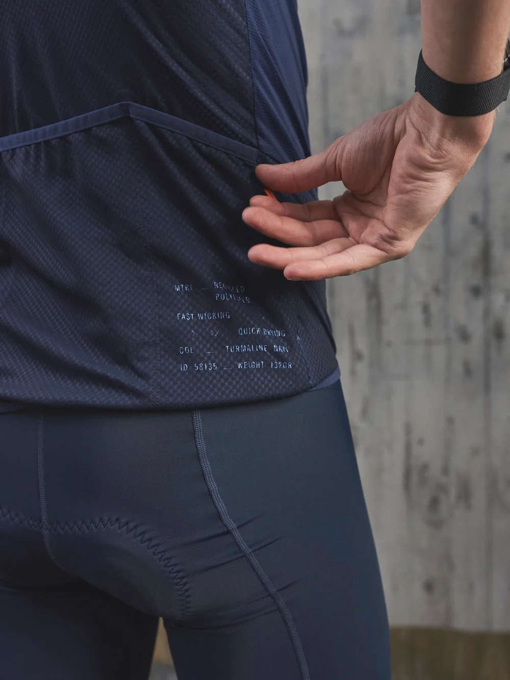 Koszulka rowerowa POC M's ESSENTIAL ROAD LOGO Jersey - Turmaline Navy - Image 3